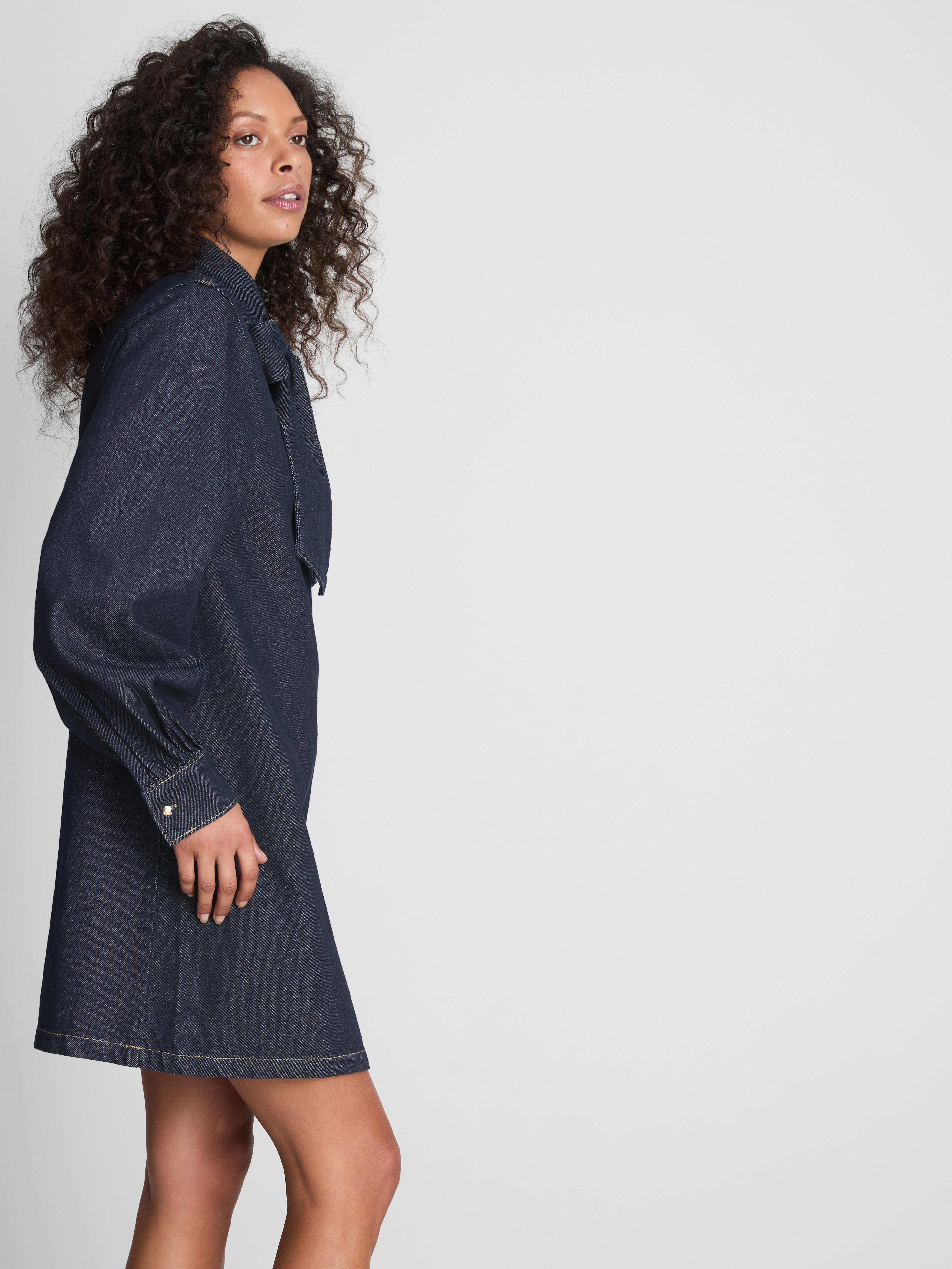 Paula Echevarría Denim Bow A-Line Mini Dress