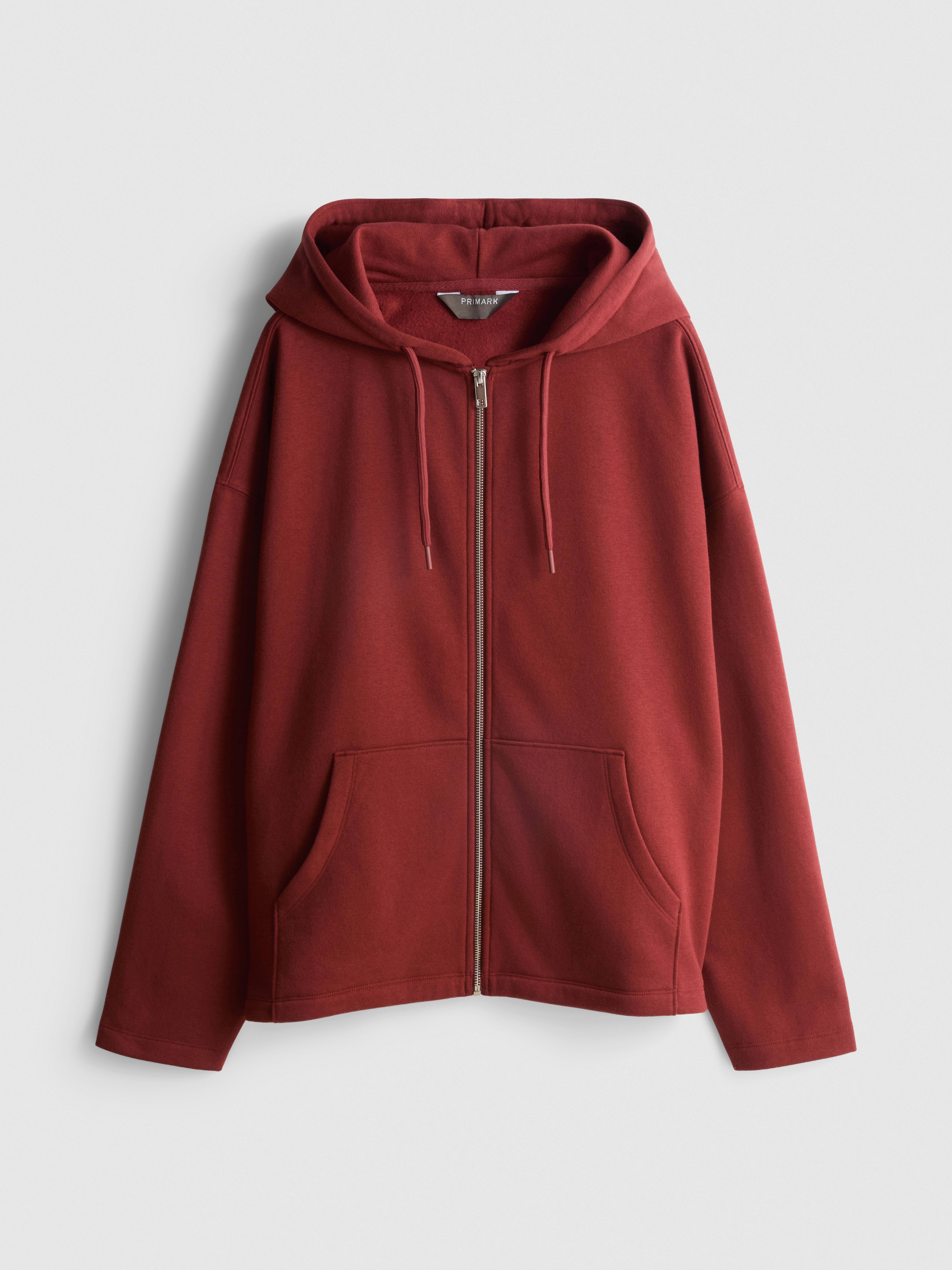Cotton Rich Relaxed Zip Through Hoodie