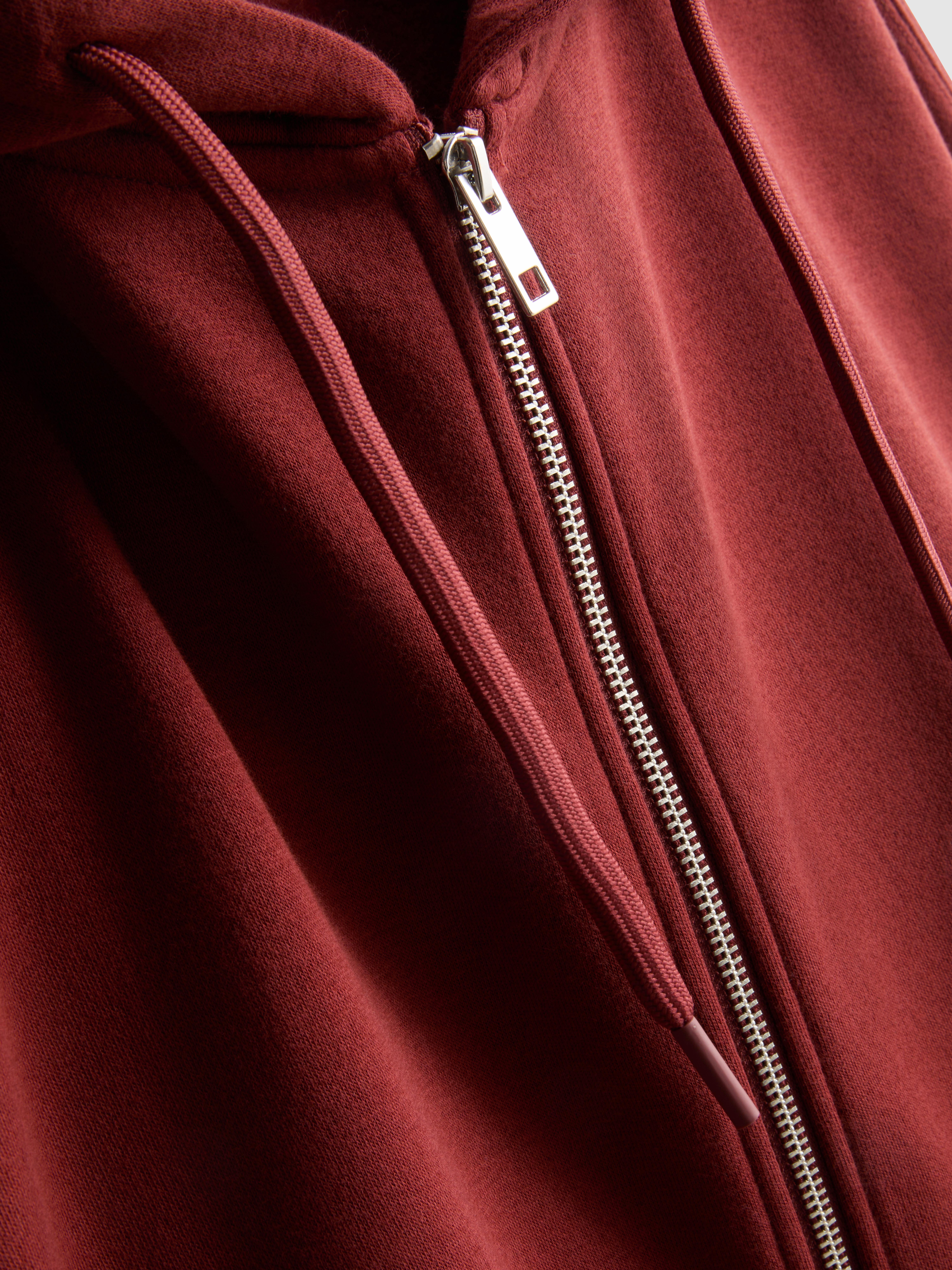 Cotton Rich Relaxed Zip Through Hoodie