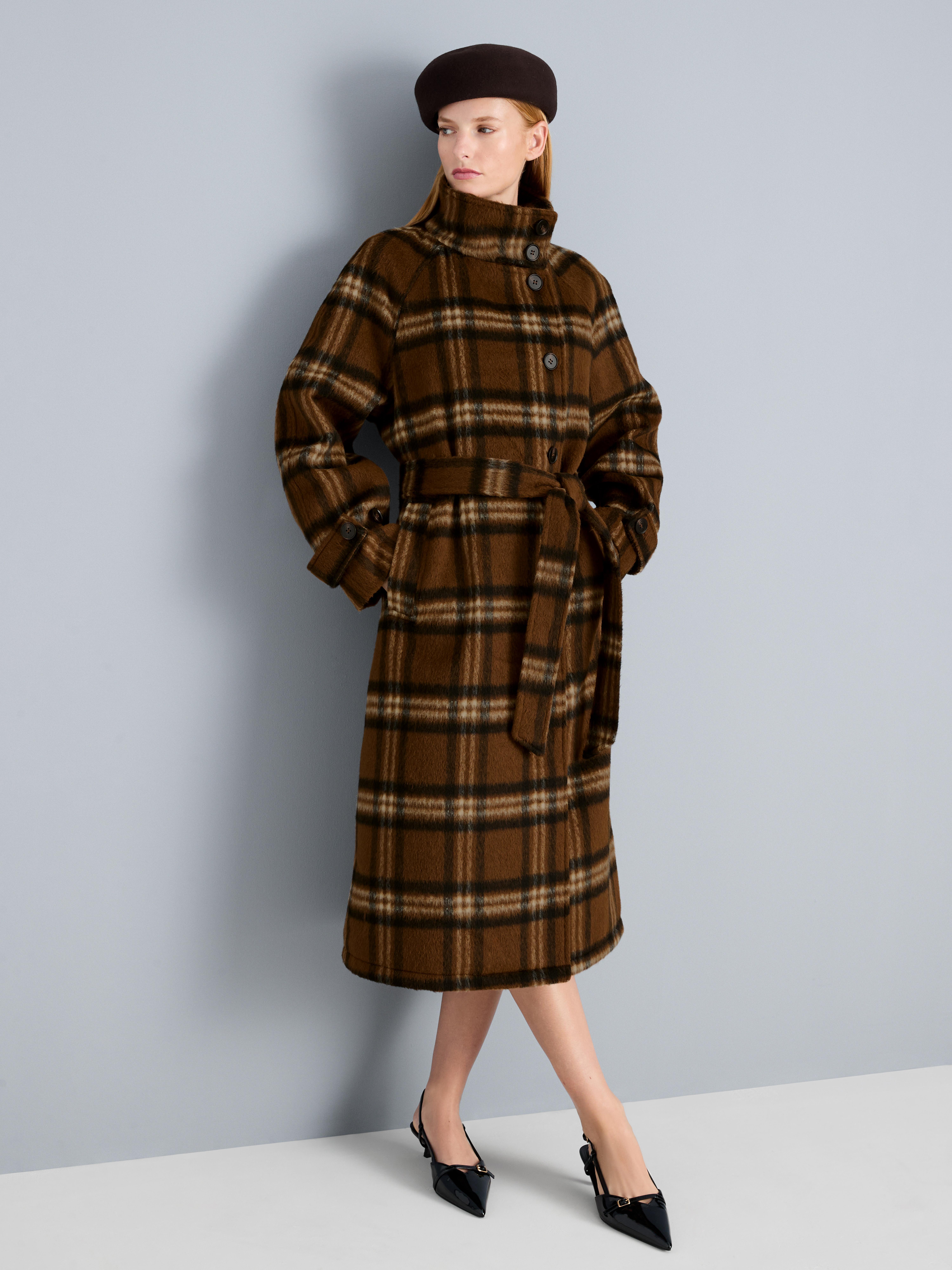 Blanket Check Longline Coat