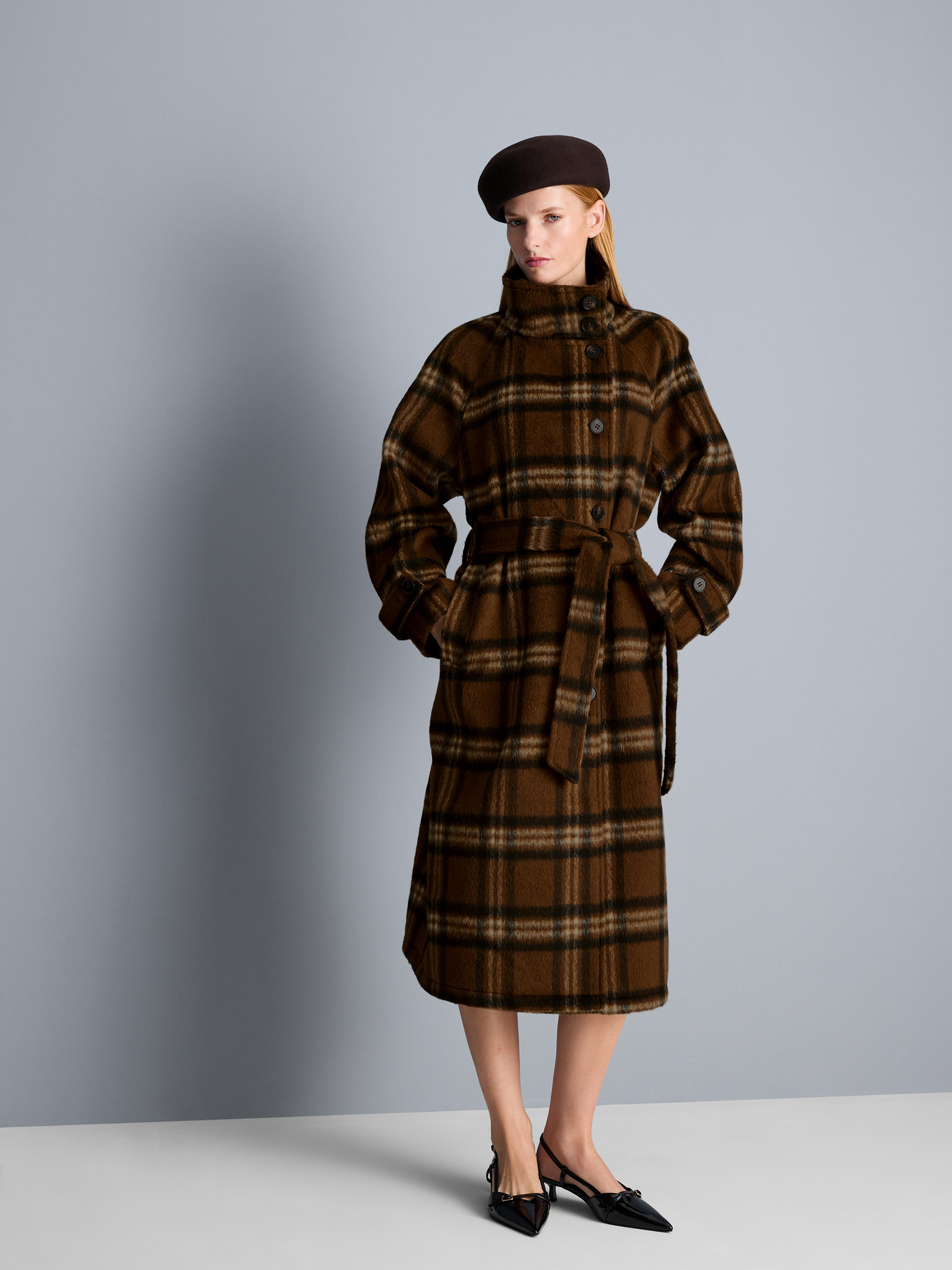 Blanket Check Longline Coat