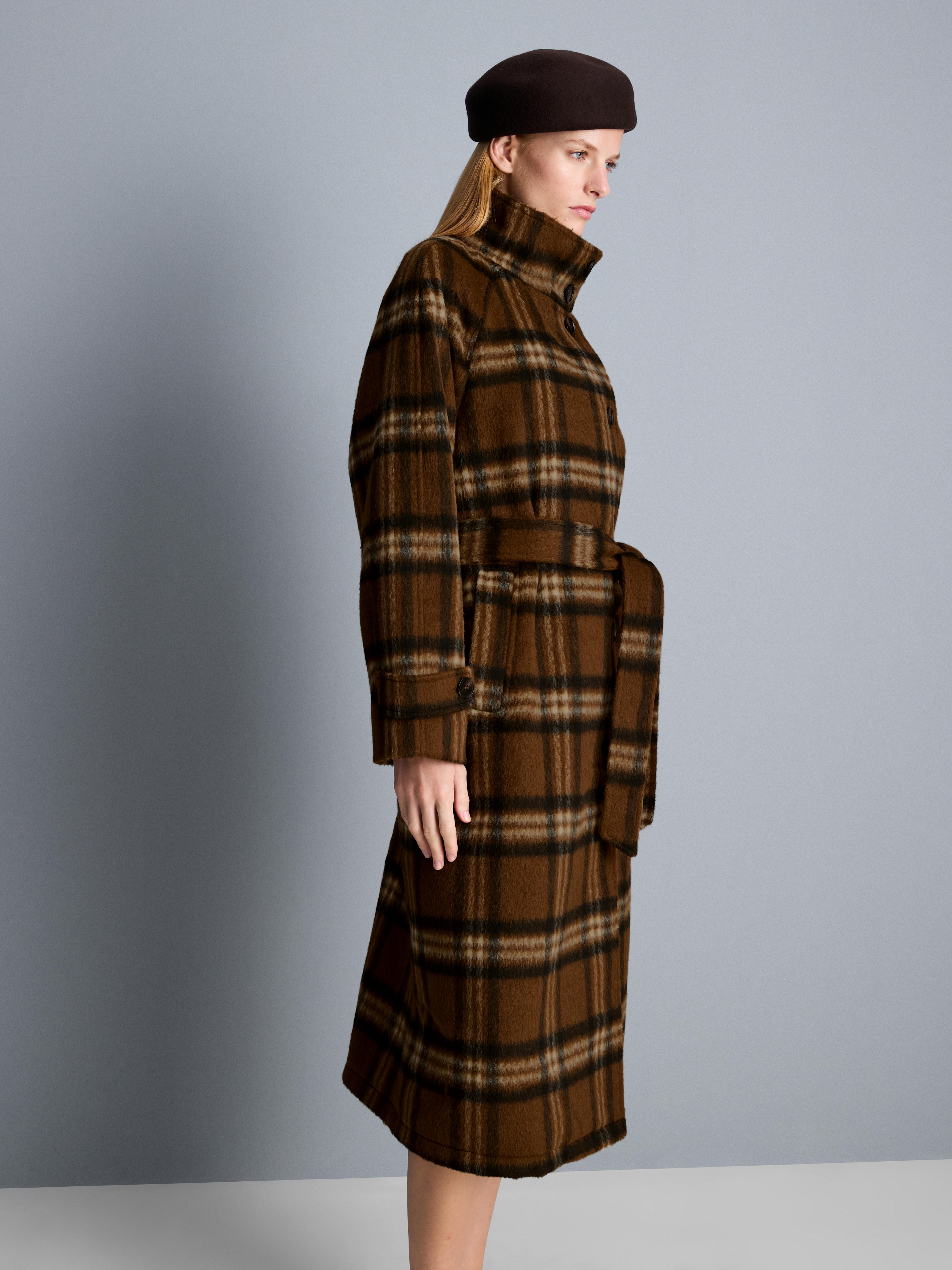 Blanket Check Longline Coat