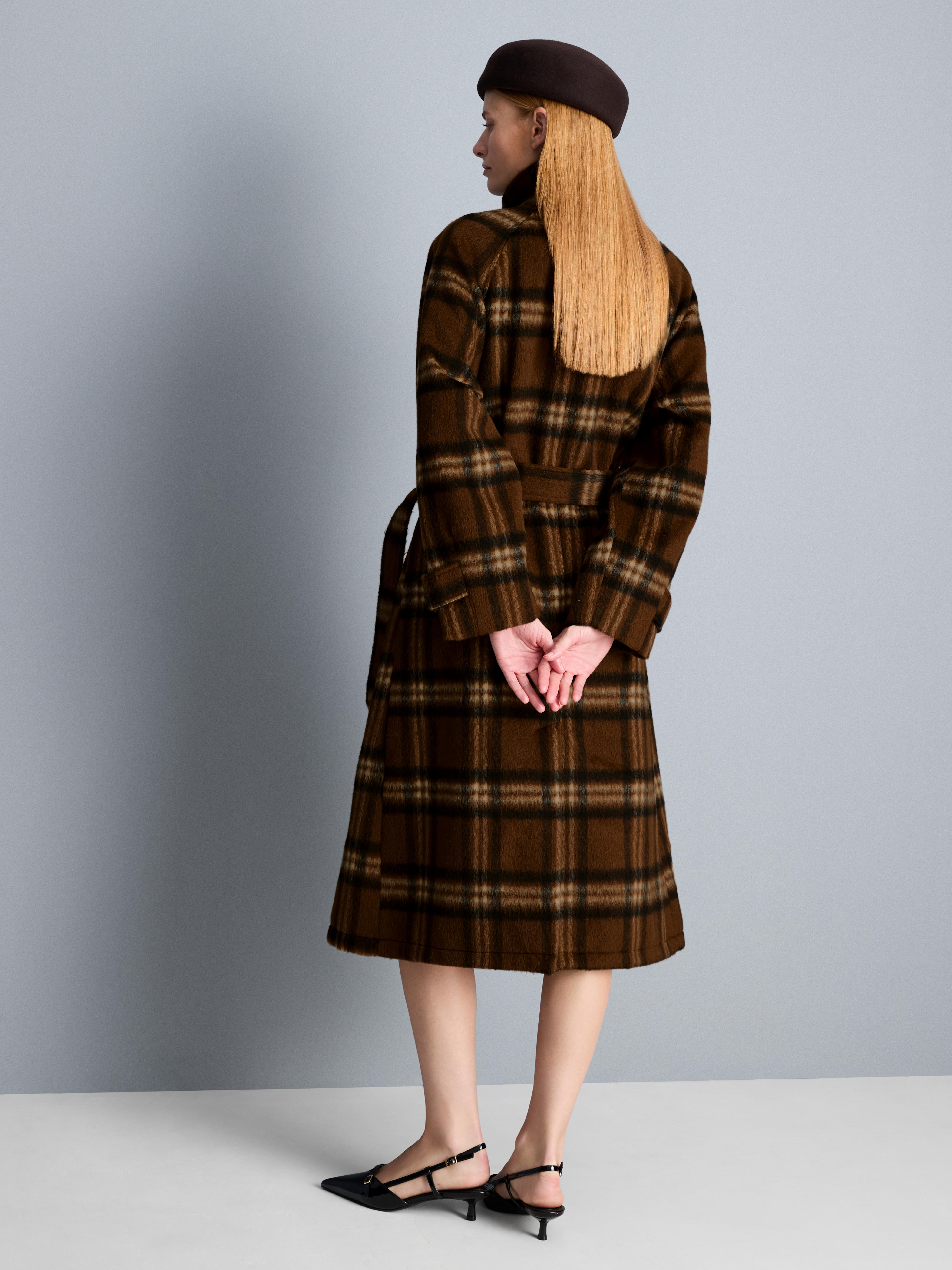 Blanket Check Longline Coat