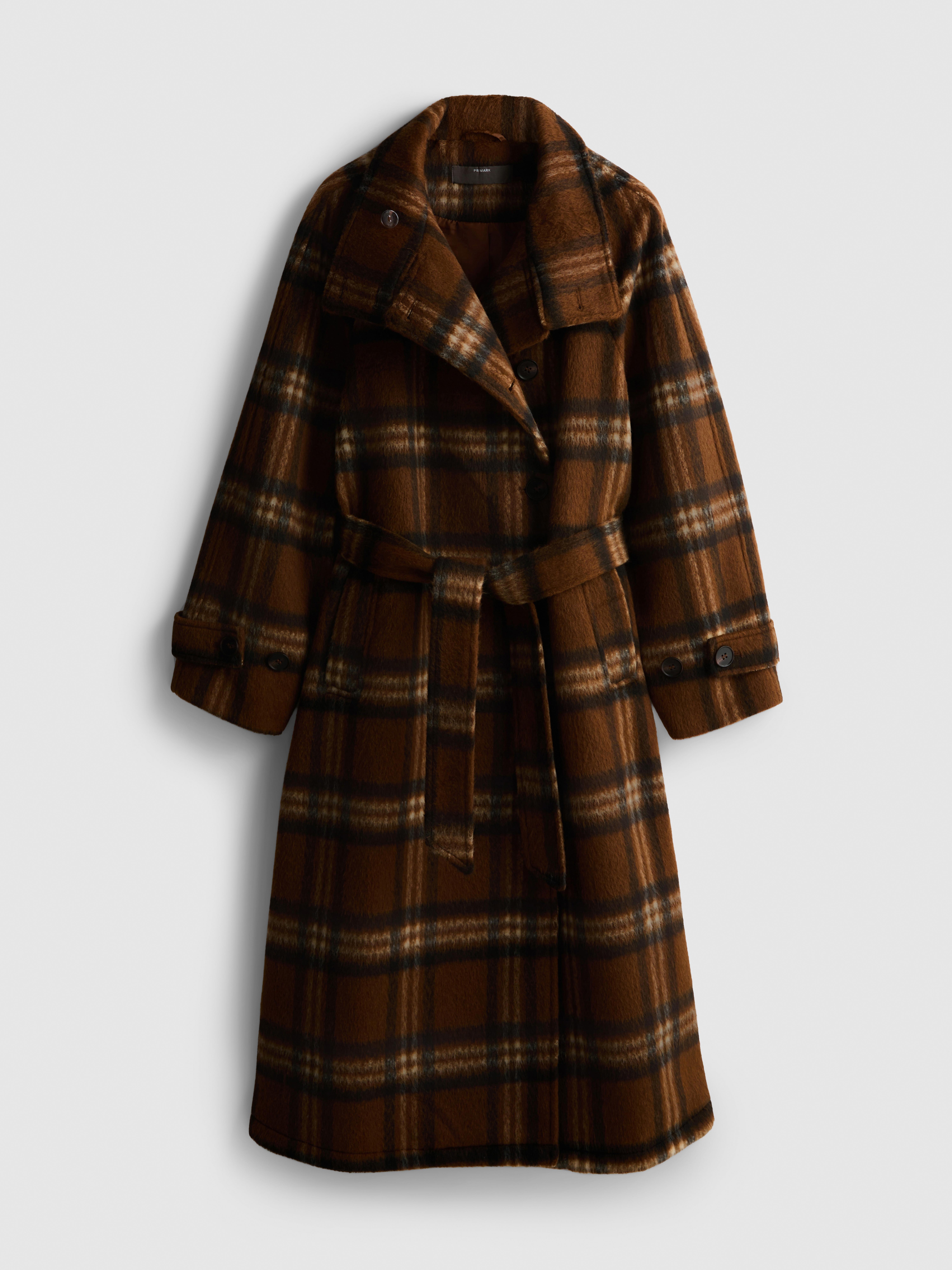 Blanket Check Longline Coat