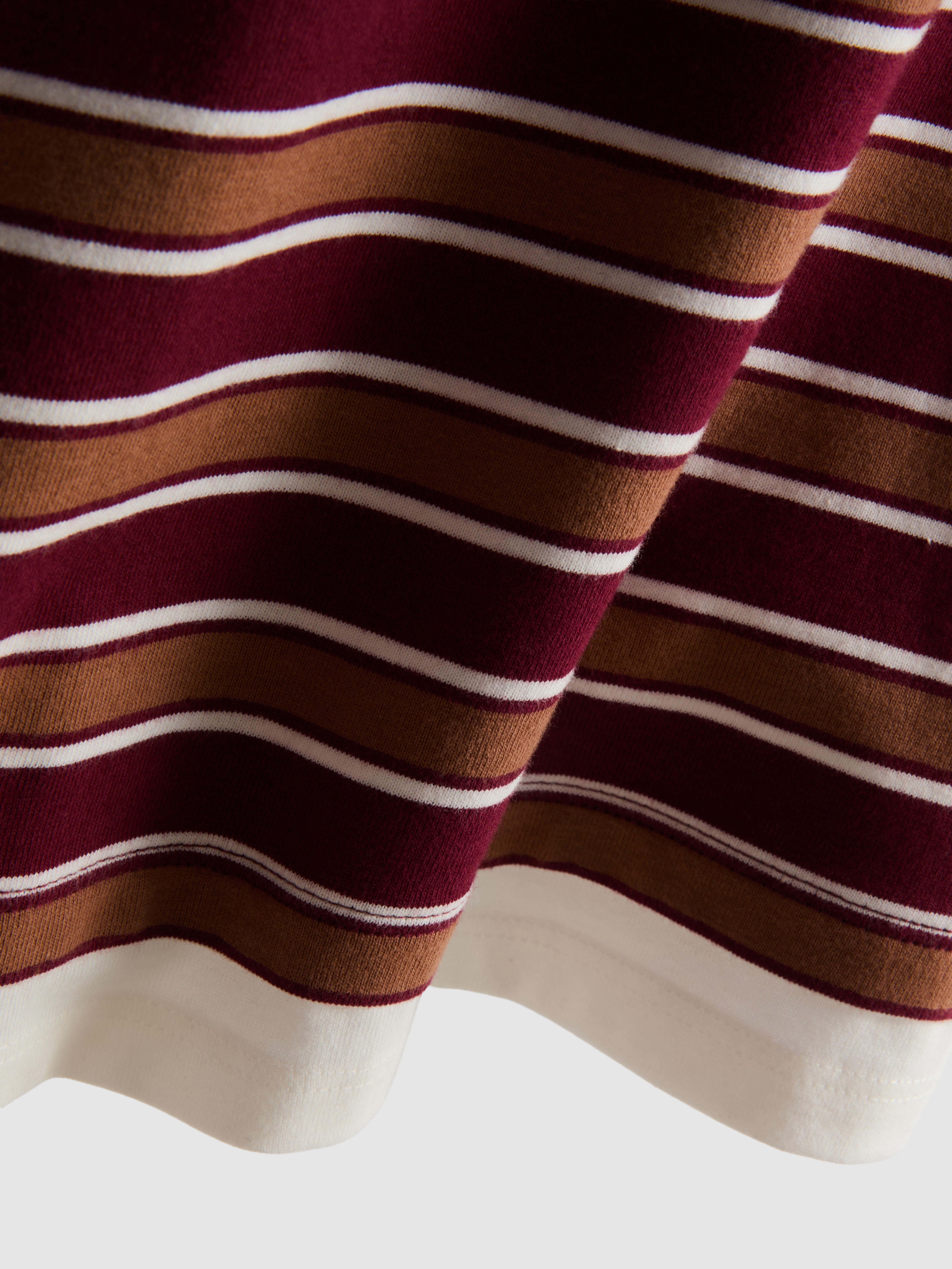 Pure Cotton Stripe V-Neck T-Shirt
