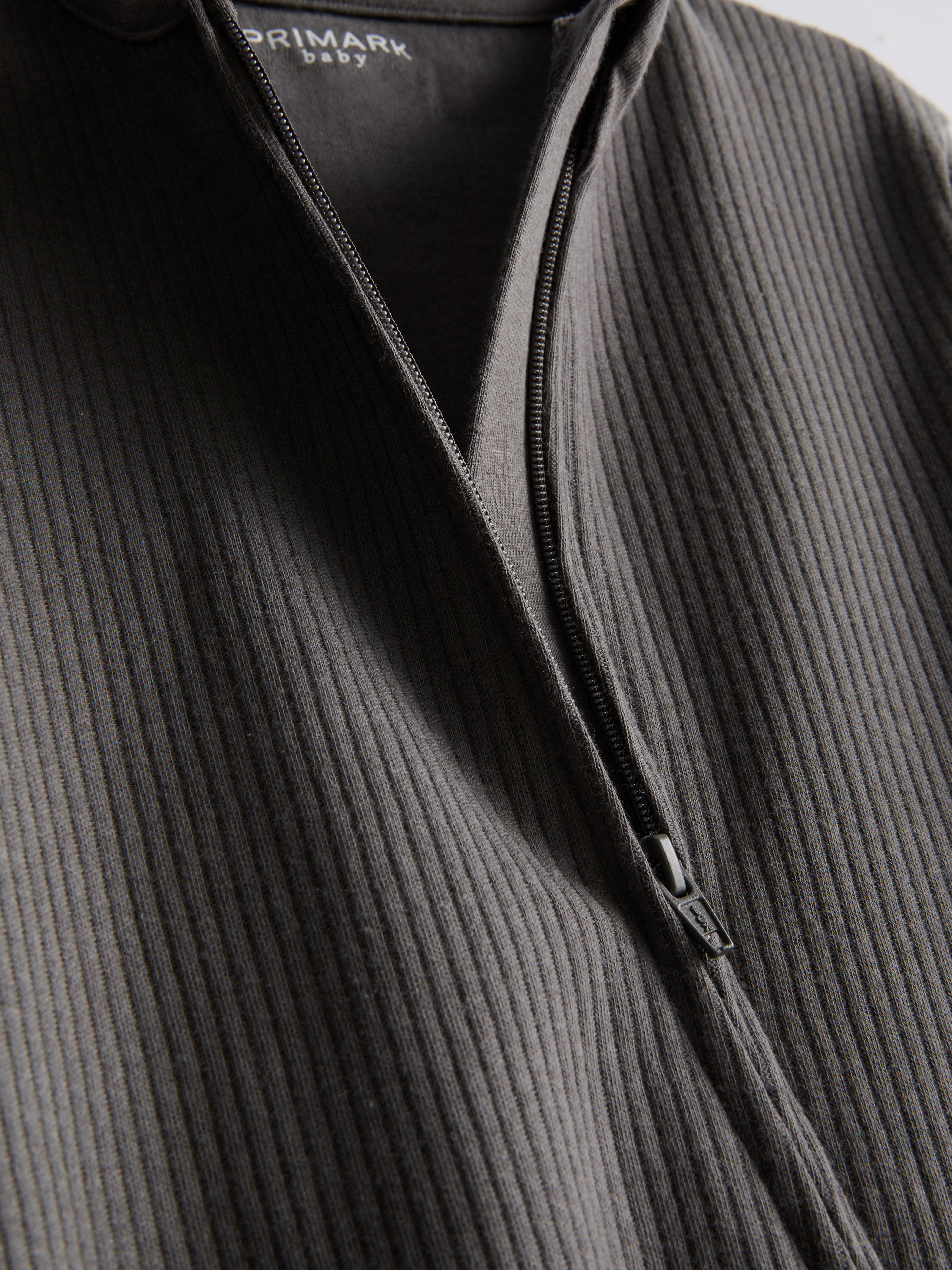 0-24mths | 3pk Ribbed Zip-Up Pajama Onesies