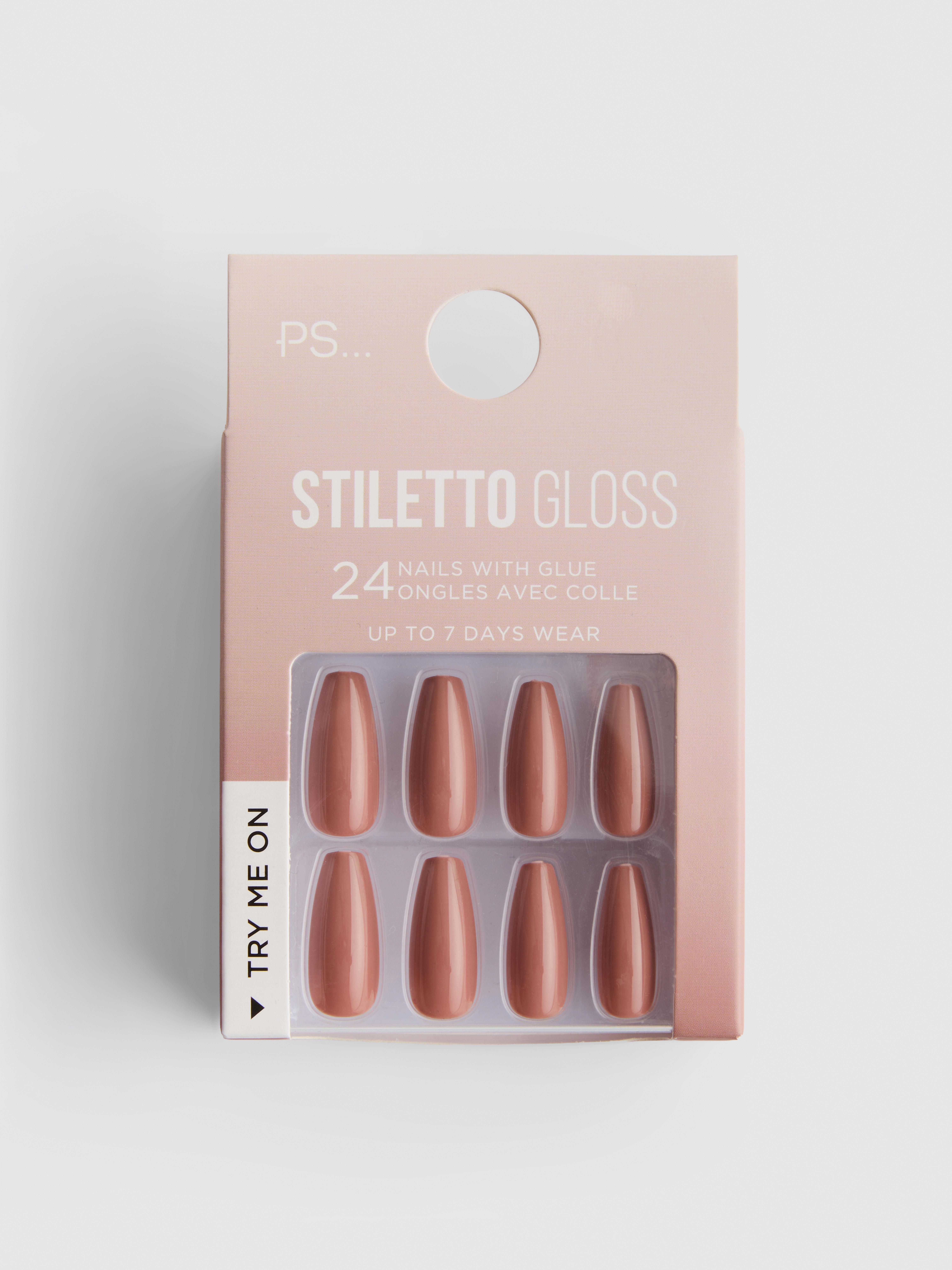 PS... Stiletto Gloss False Nails