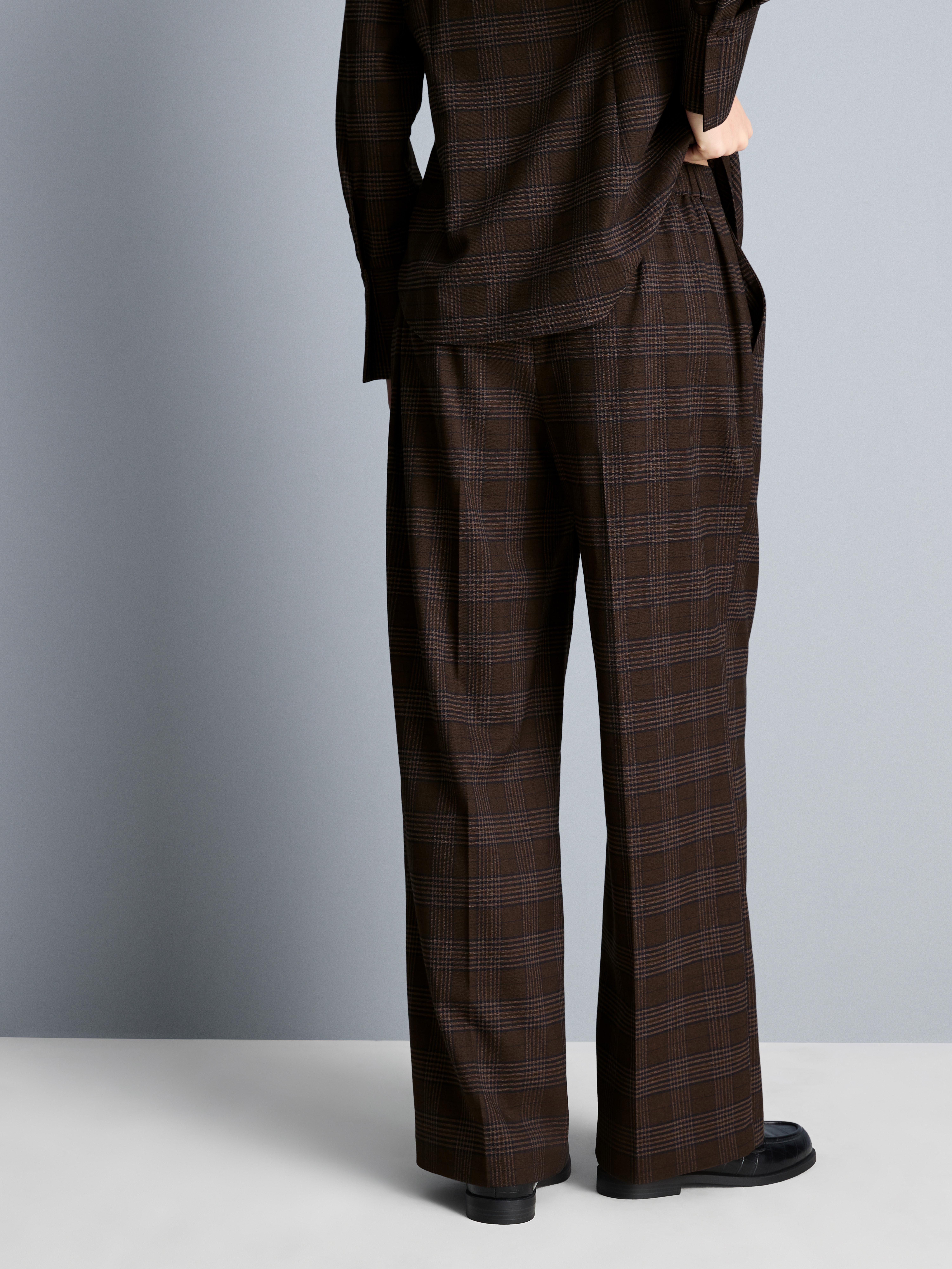 Check Straight Leg Pants
