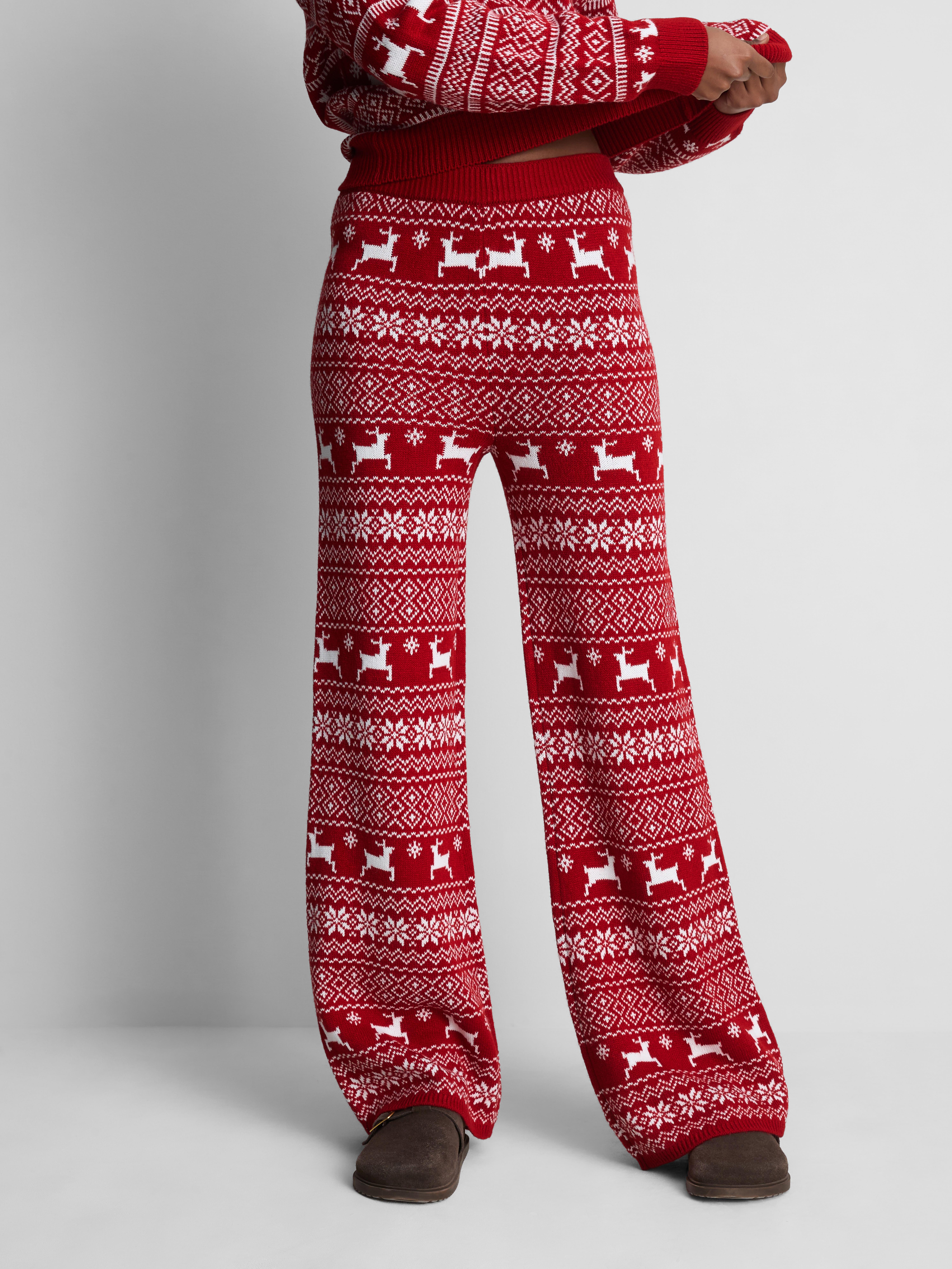 Christmas Fair Isle Plush Pants
