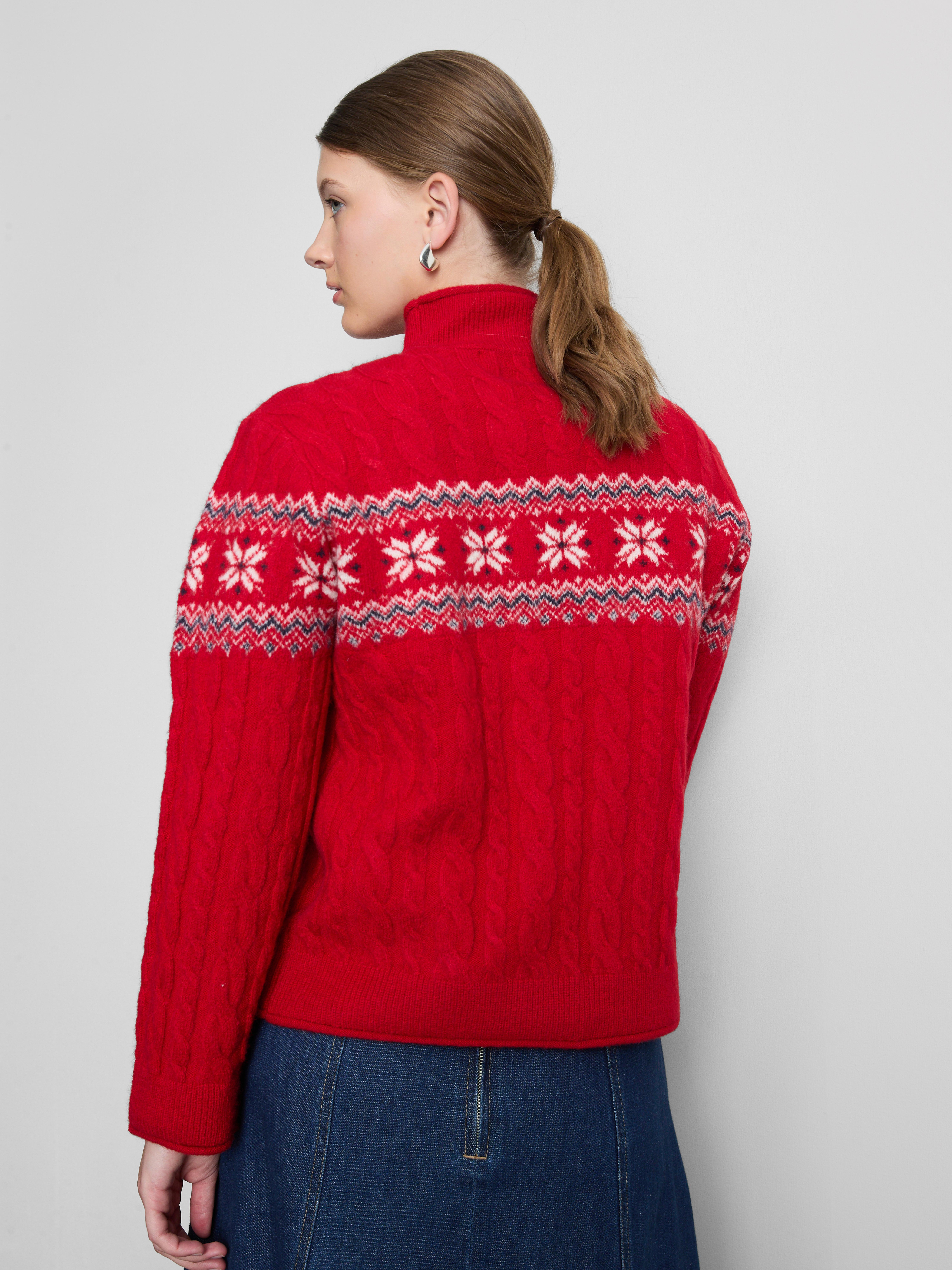 Women's Twinning Family Cable Knit Christmas Sweater