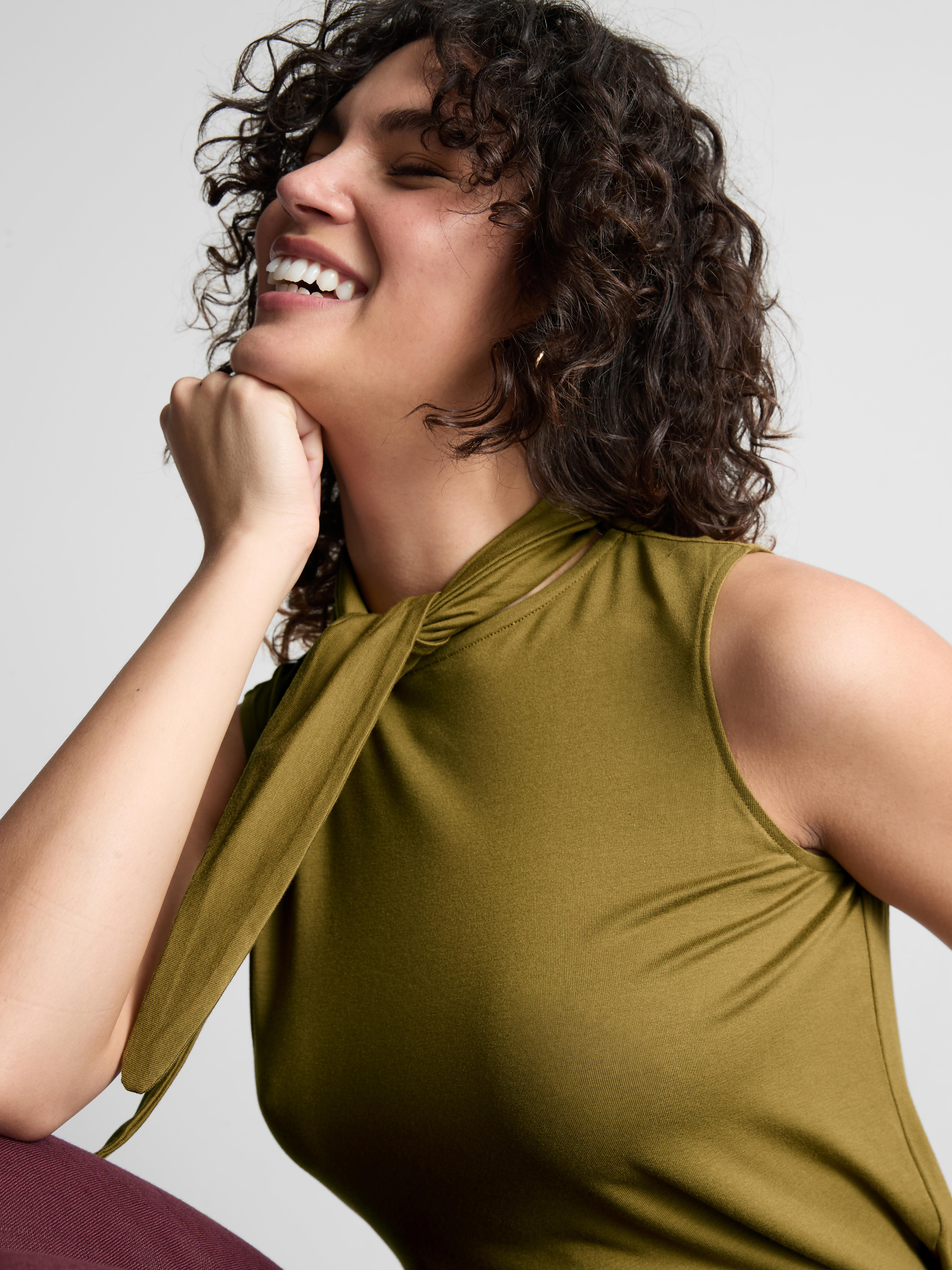 Scarf Detail Tank Top