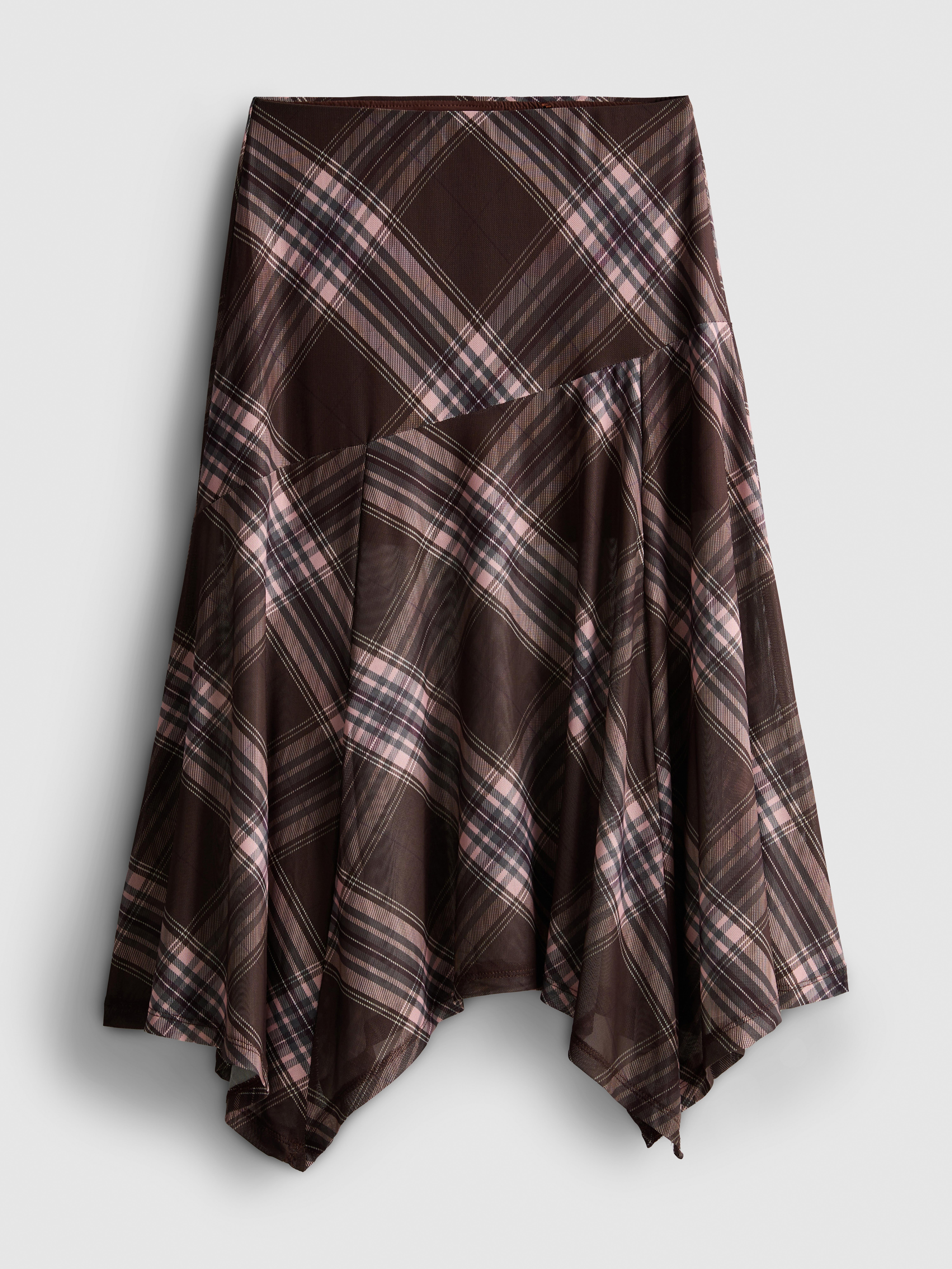 The Primark Scene | Check Hanky Hem Midi Skirt