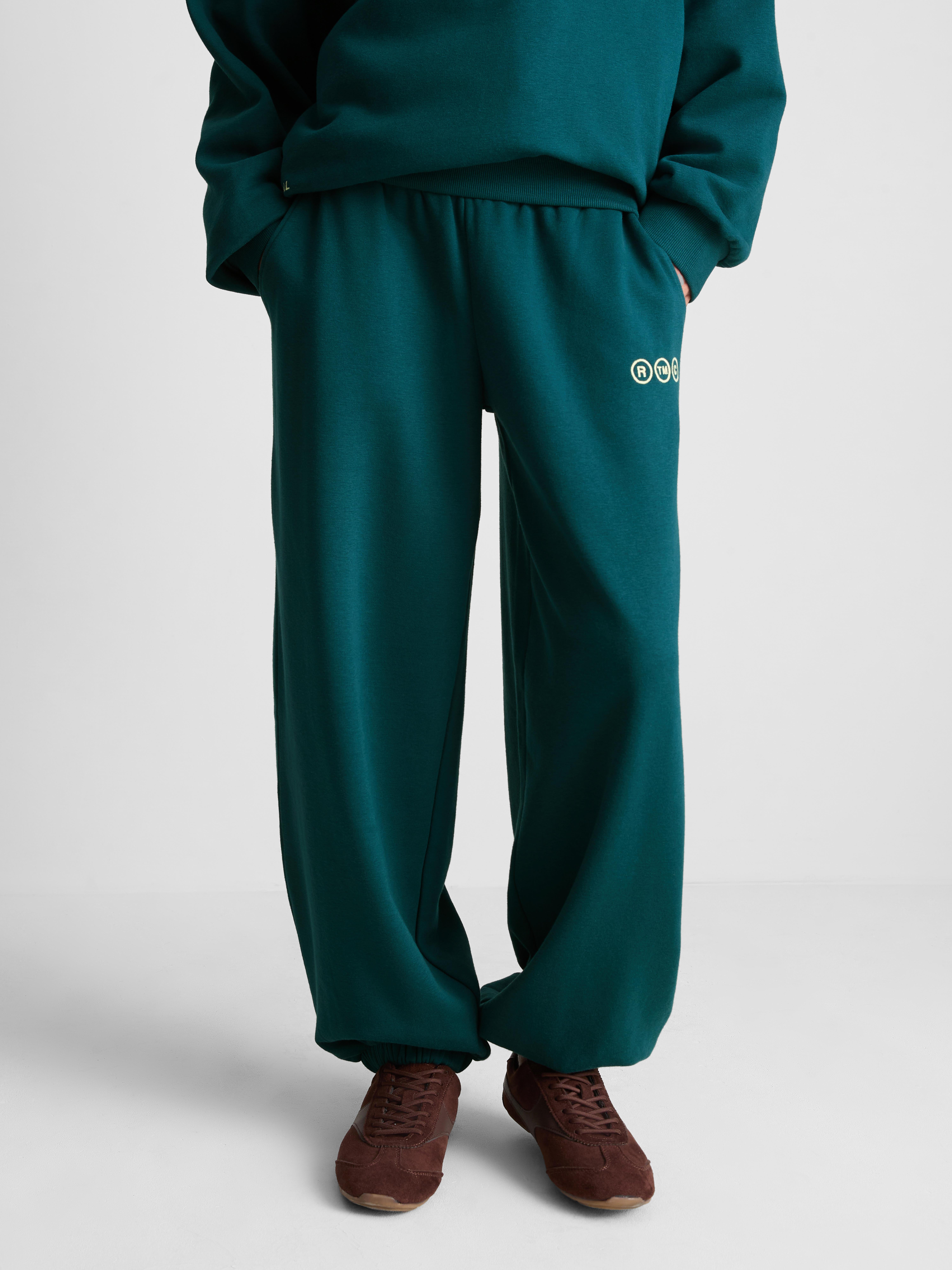 Cotton-Rich Cuffed Embroidered Joggers