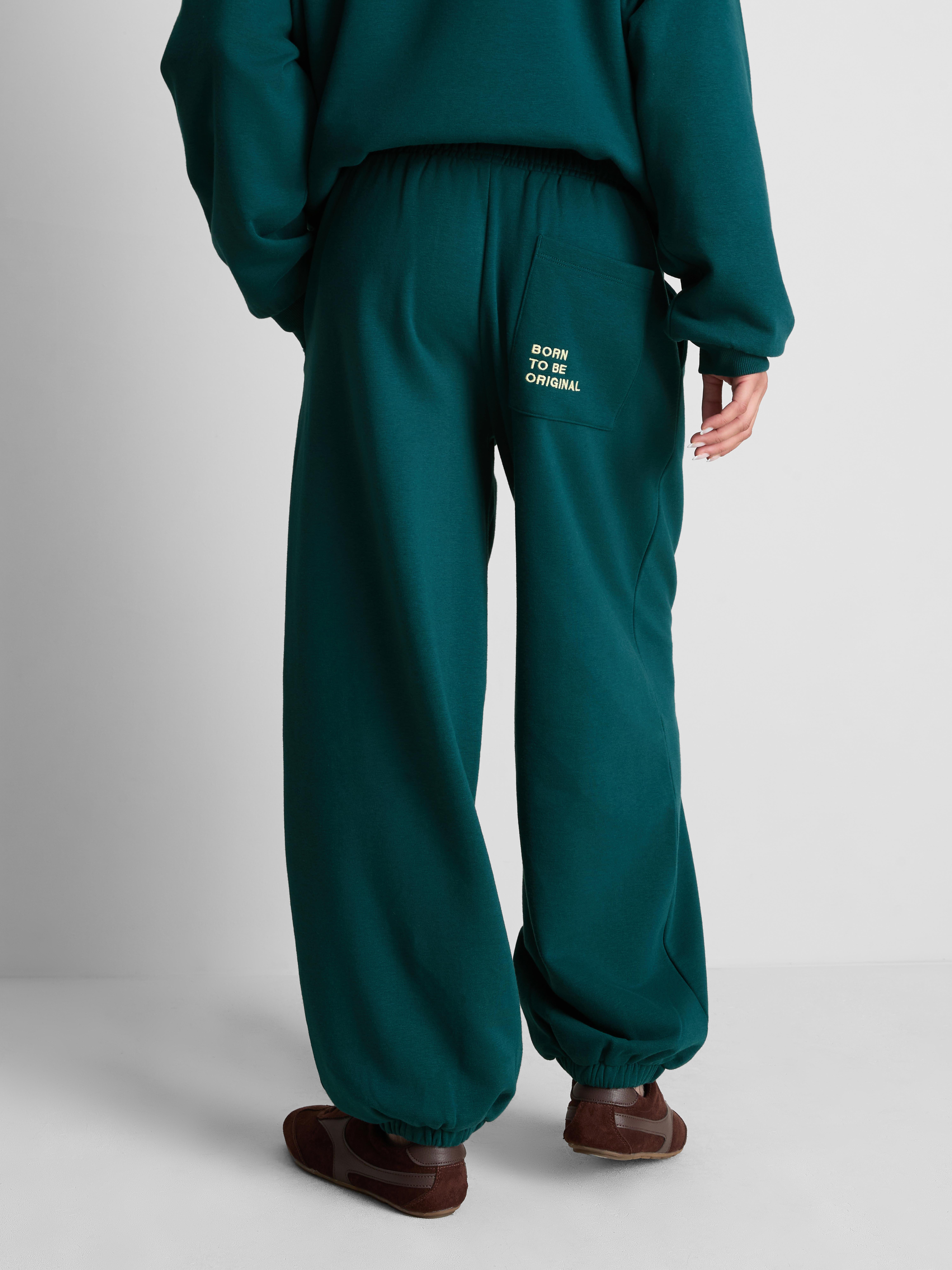 Cotton-Rich Cuffed Embroidered Joggers