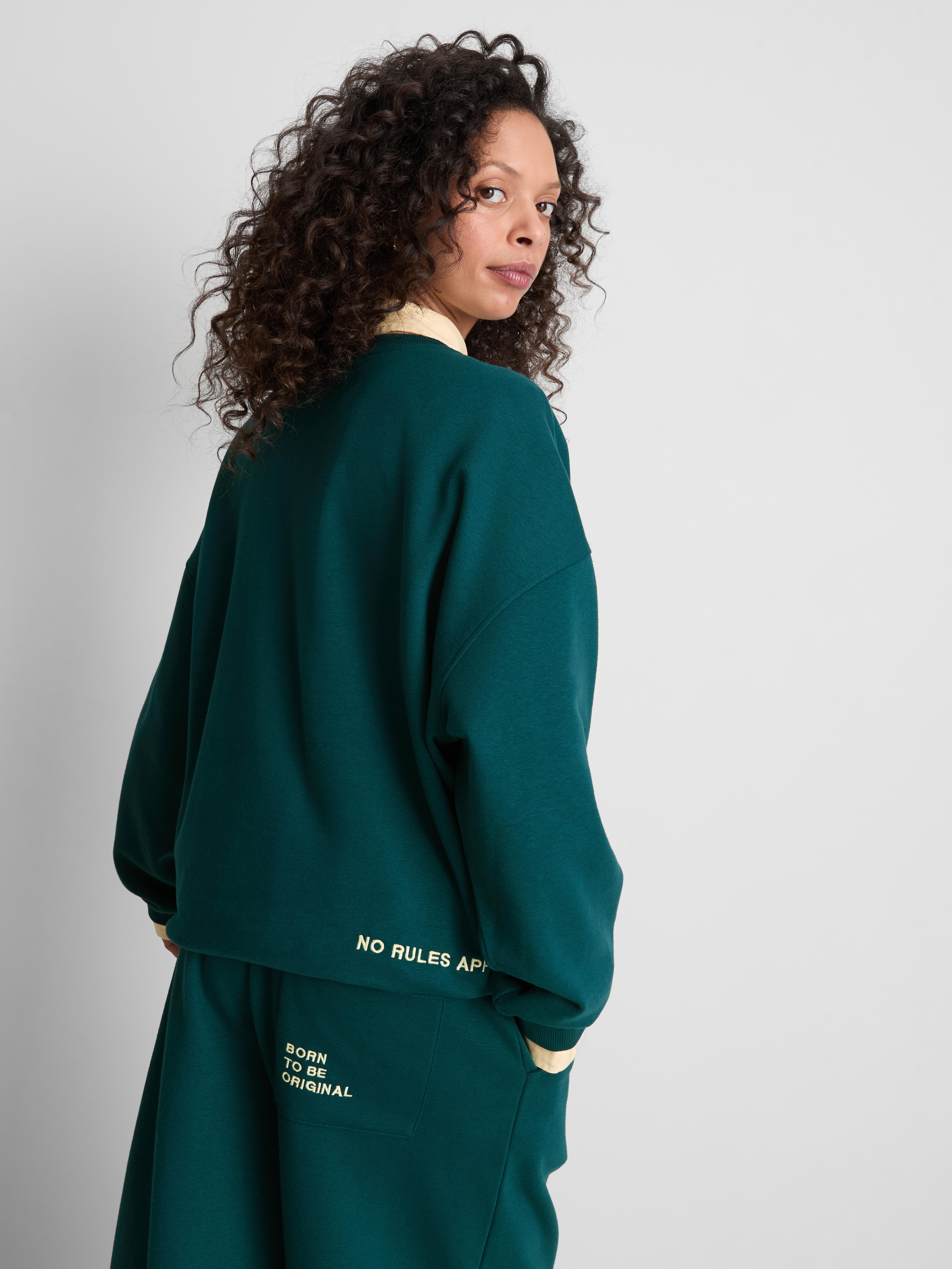 Cotton-Rich Oversized Embroidered Sweatshirt