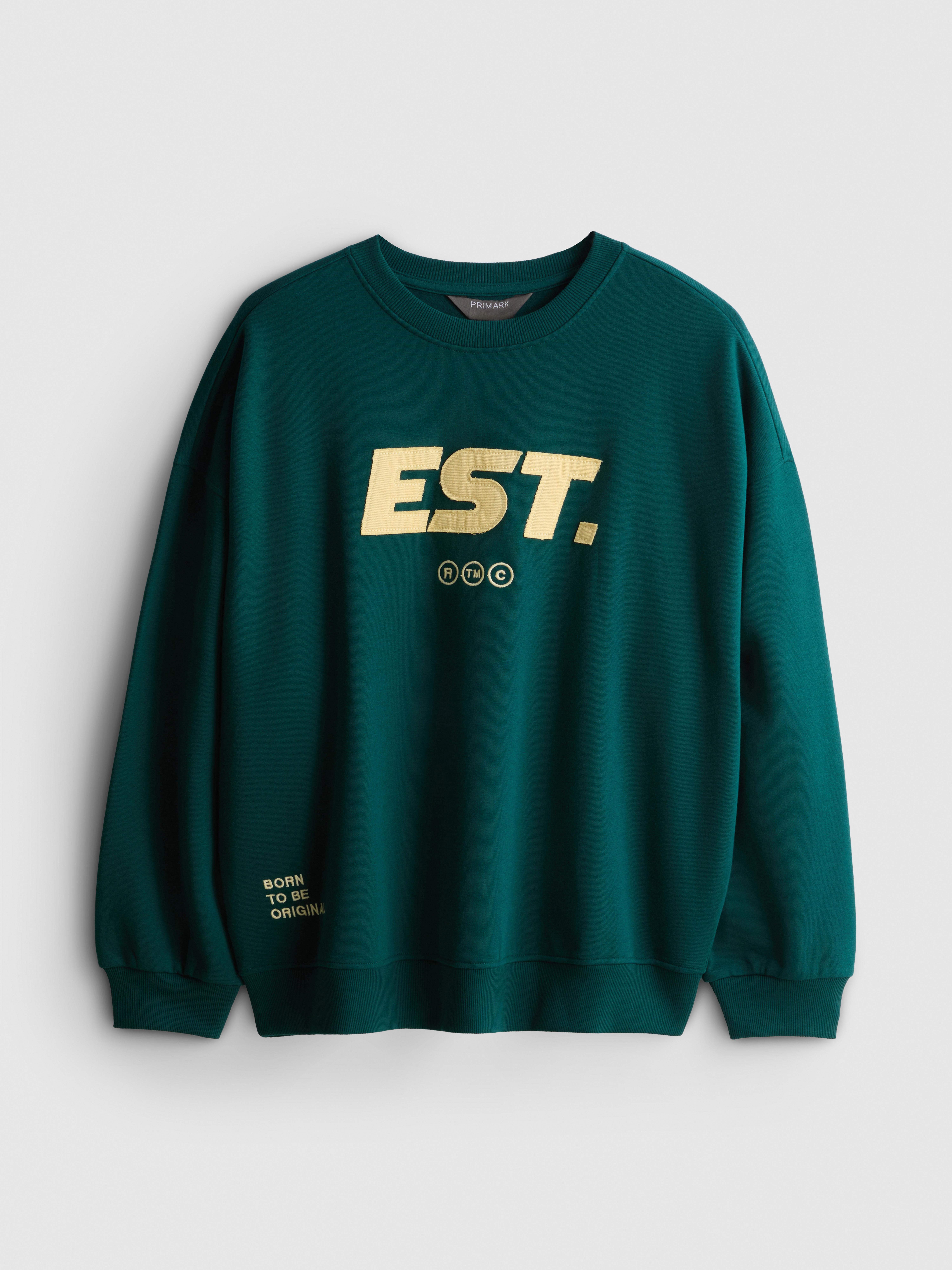Cotton-Rich Oversized Embroidered Sweatshirt