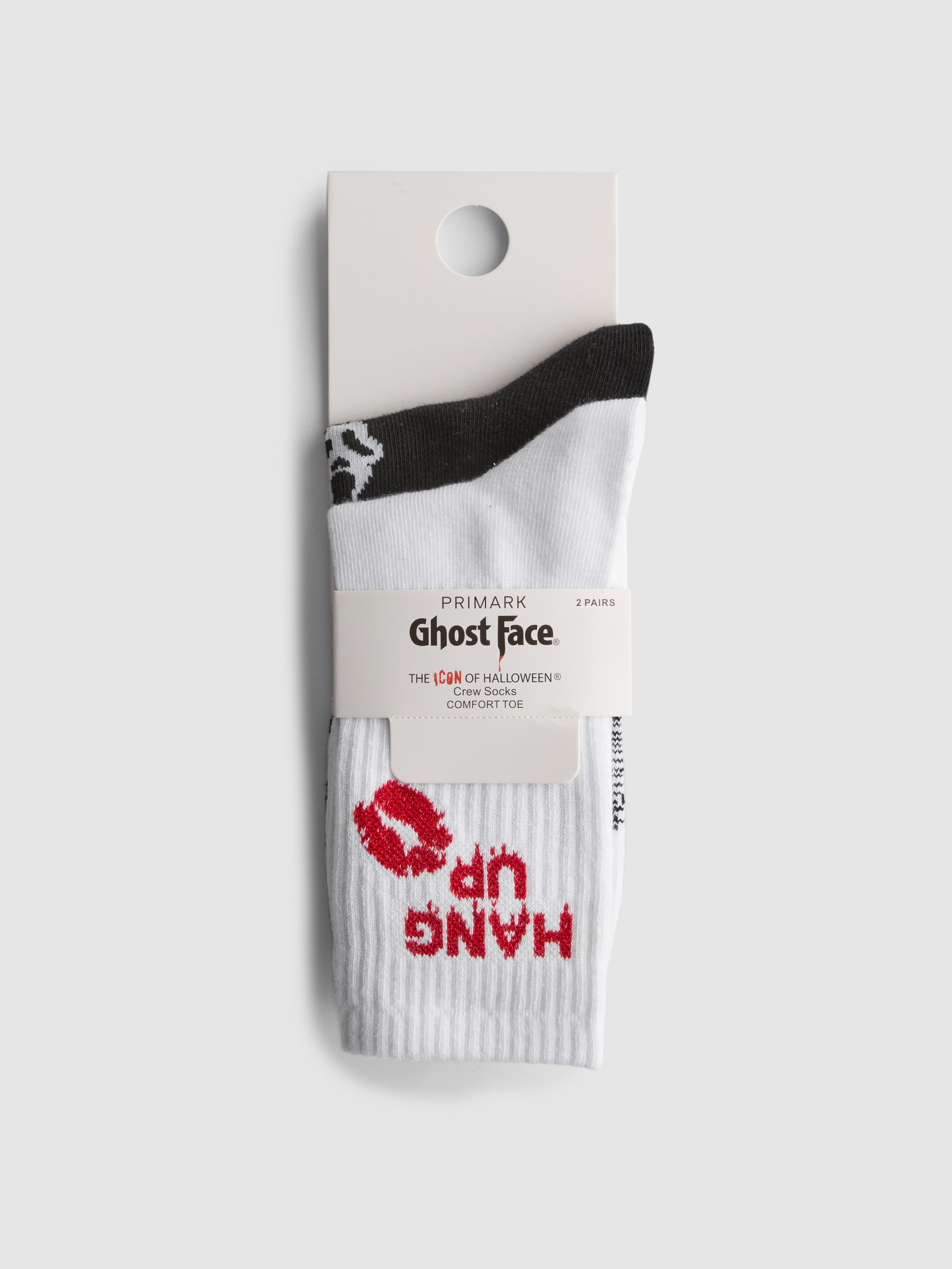2pk Scream Ghostface Crew Socks