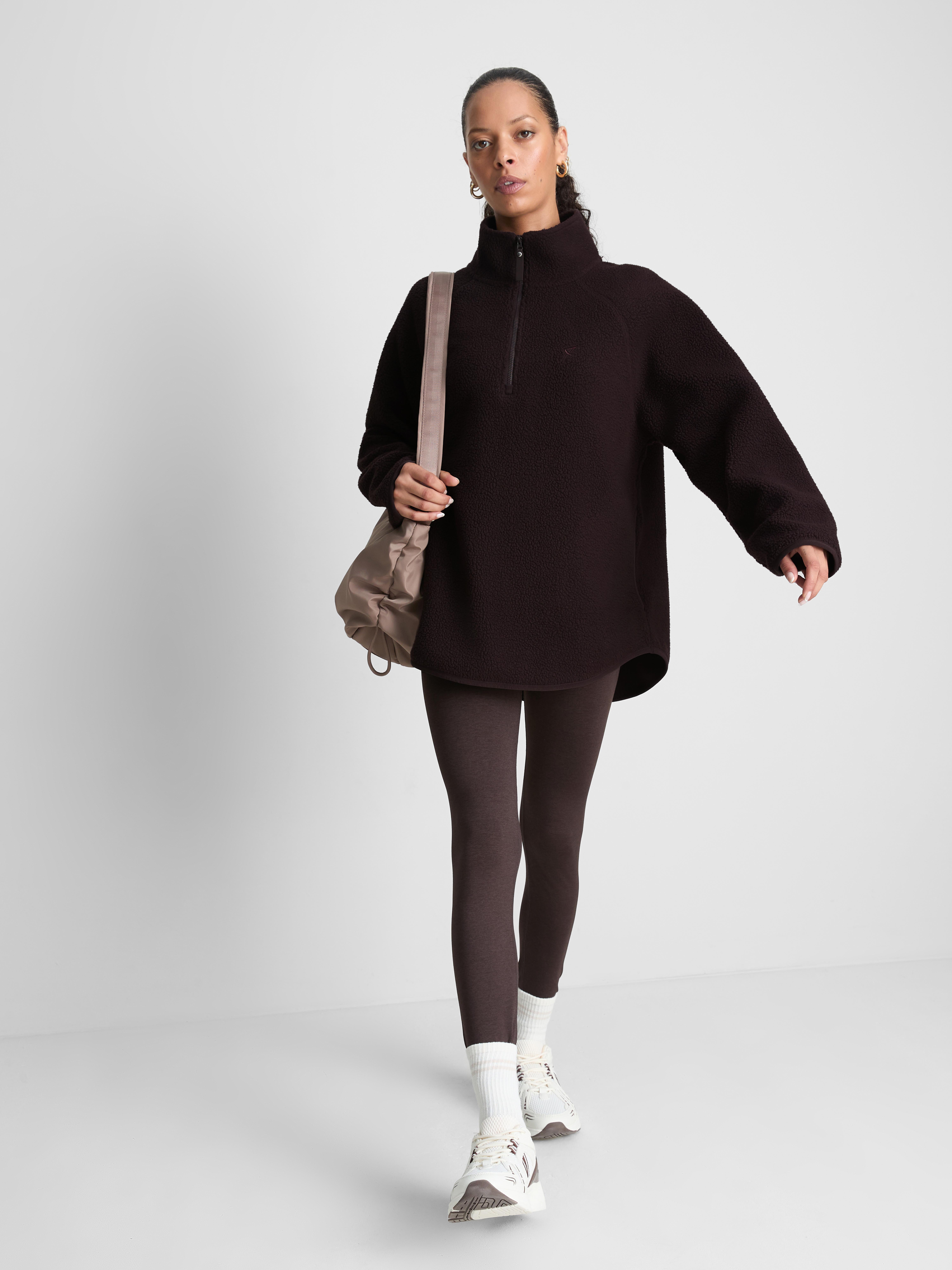 Primark Form | Borg Longline Half-Zip Sweatshirt