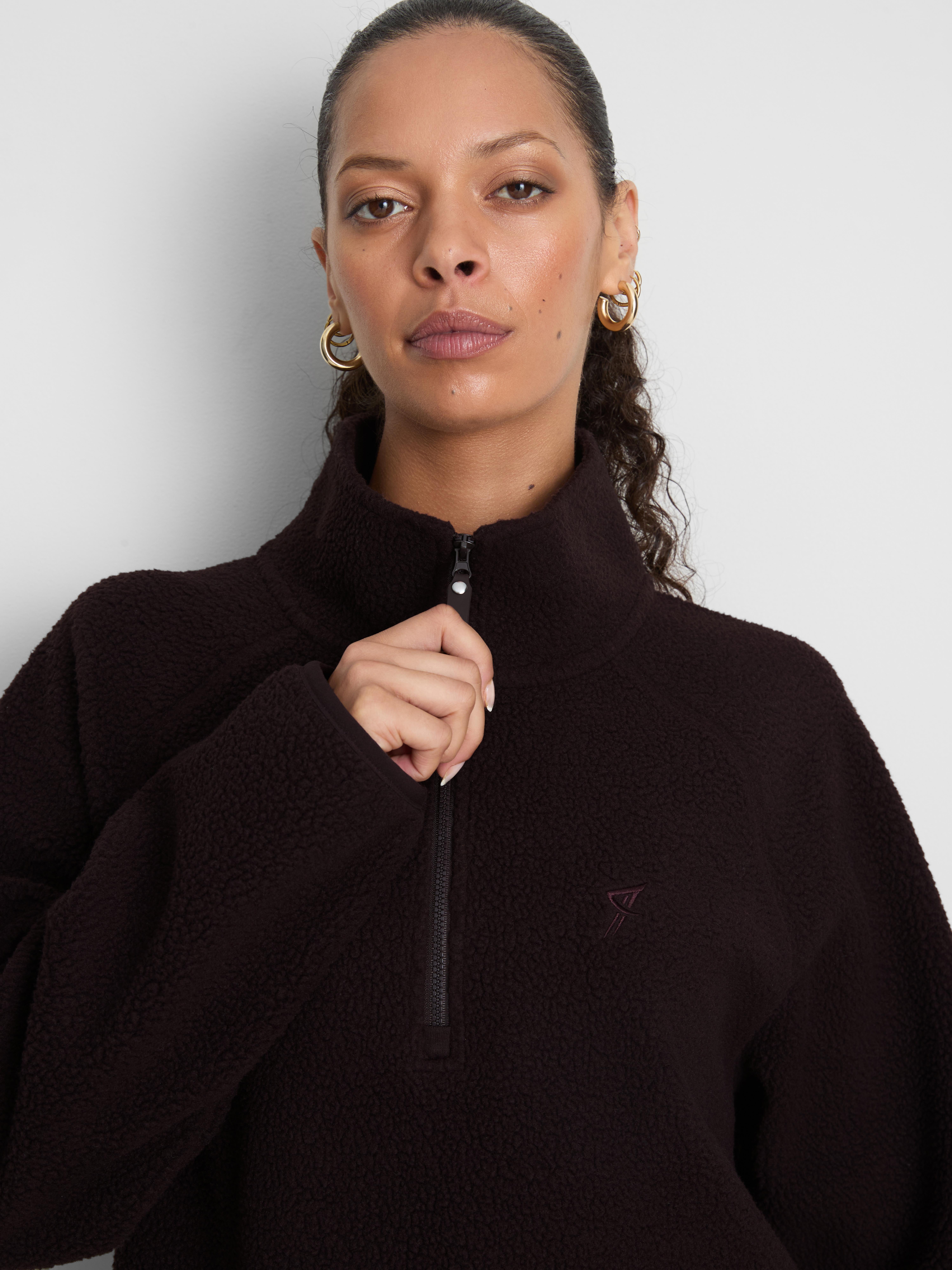 Primark Form | Borg Longline Half-Zip Sweatshirt
