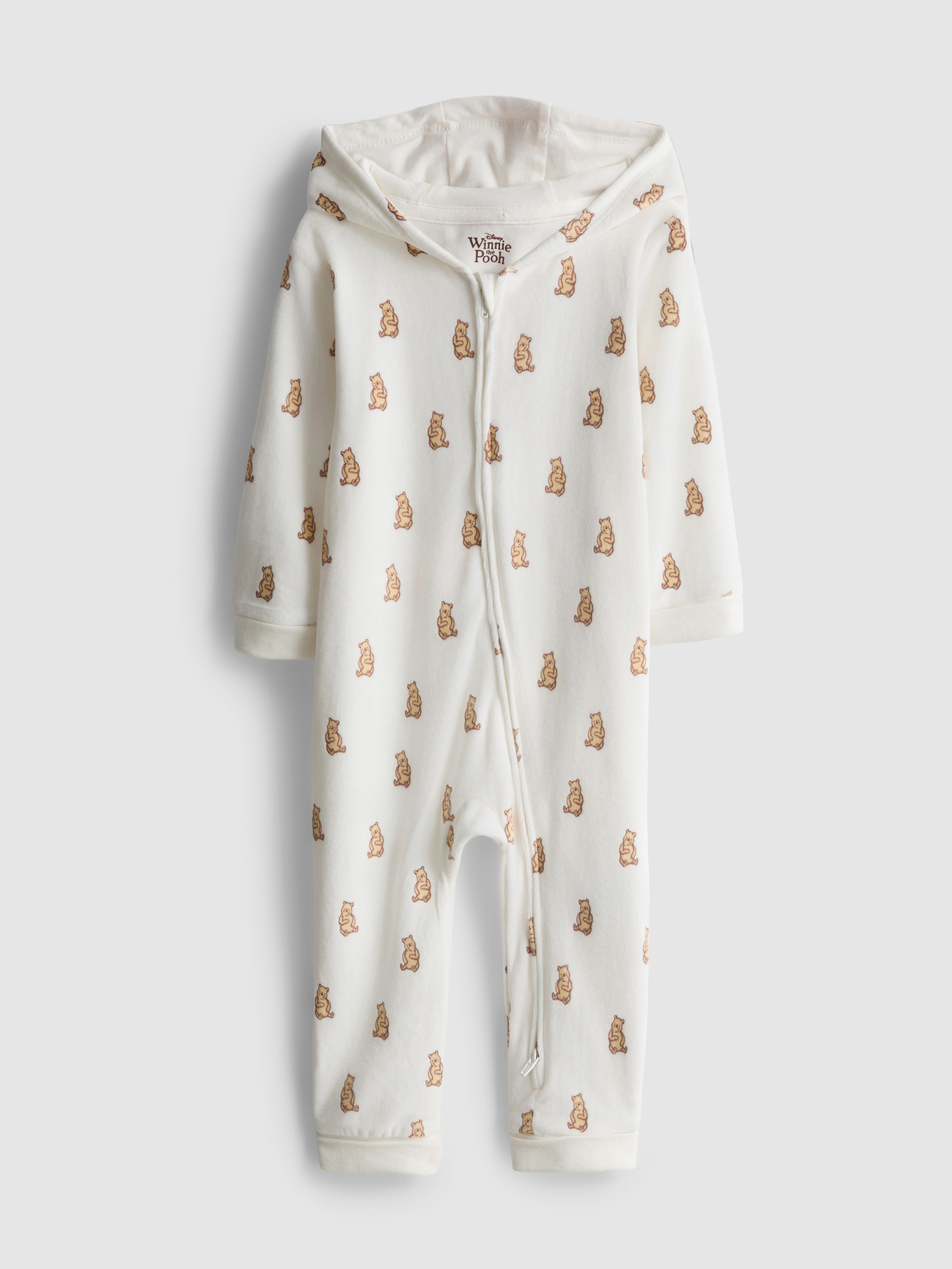 0-18mths | Disney’s Winnie the Pooh Cozy Zip-Up Onesie