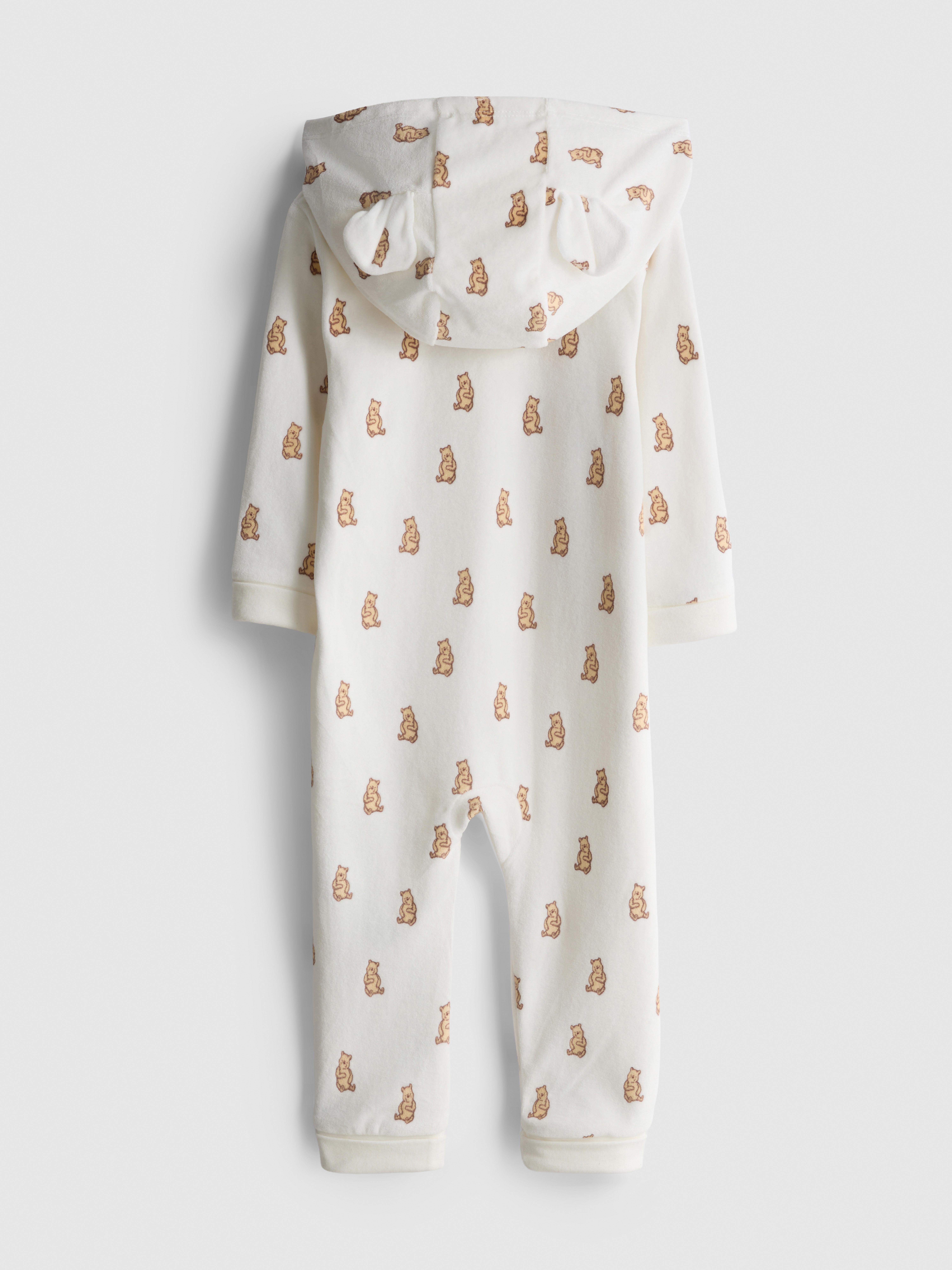 0-18mths | Disney’s Winnie the Pooh Cozy Zip-Up Onesie