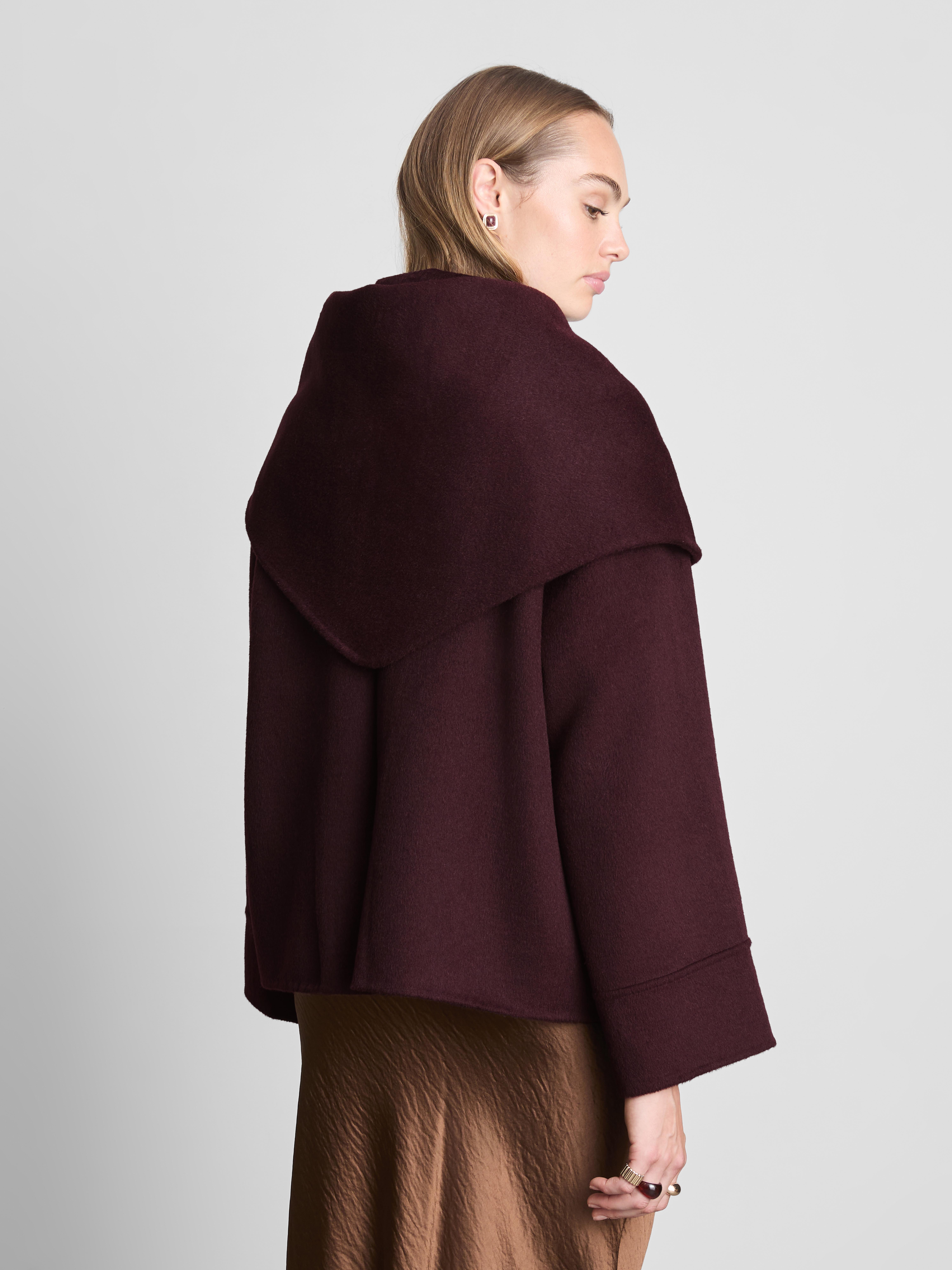 The Edit Wool-Blend Scarf-Detail Jacket