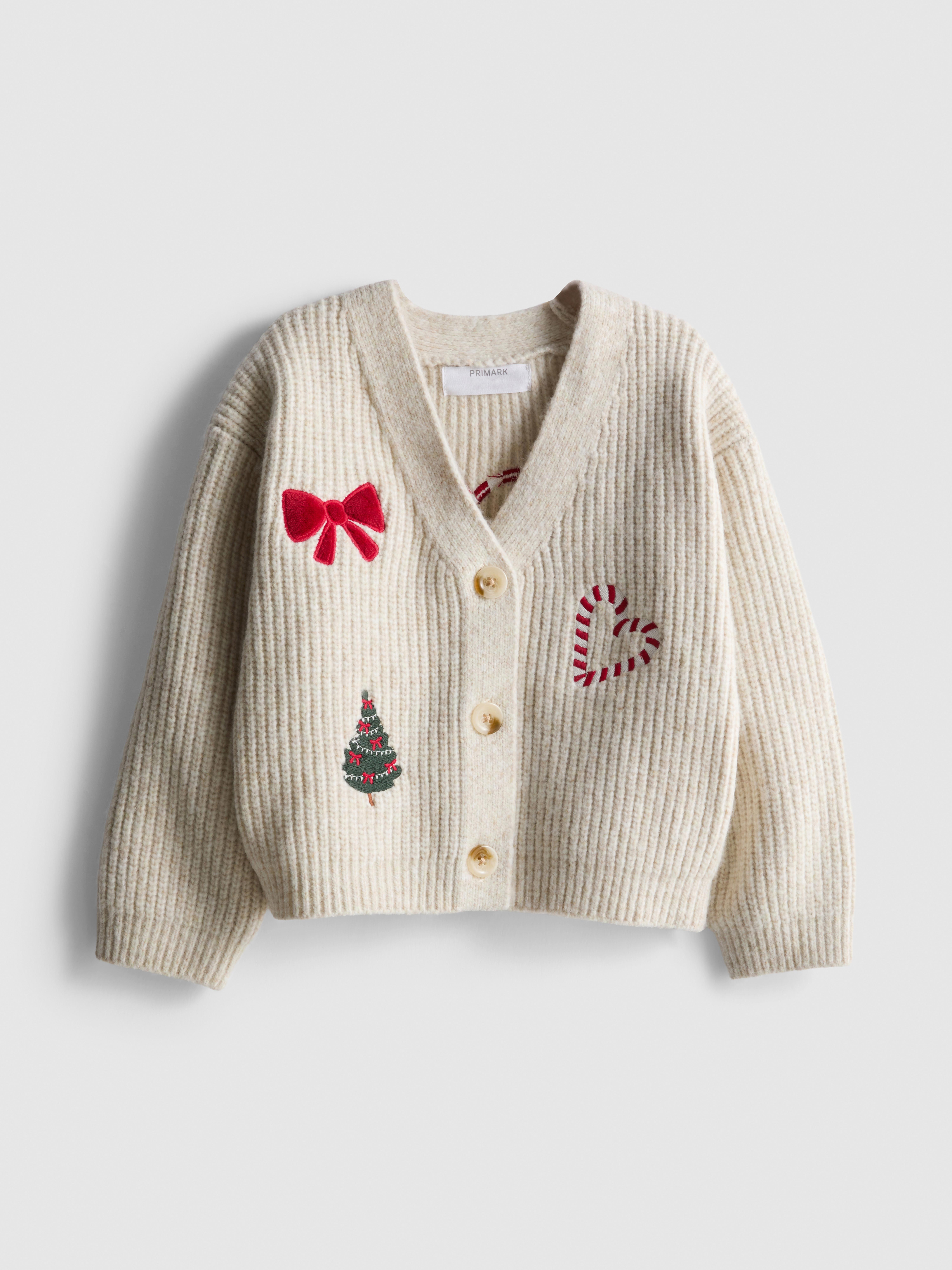 1–9 J. | Weihnachts-Cardigan mit V-Ausschnitt