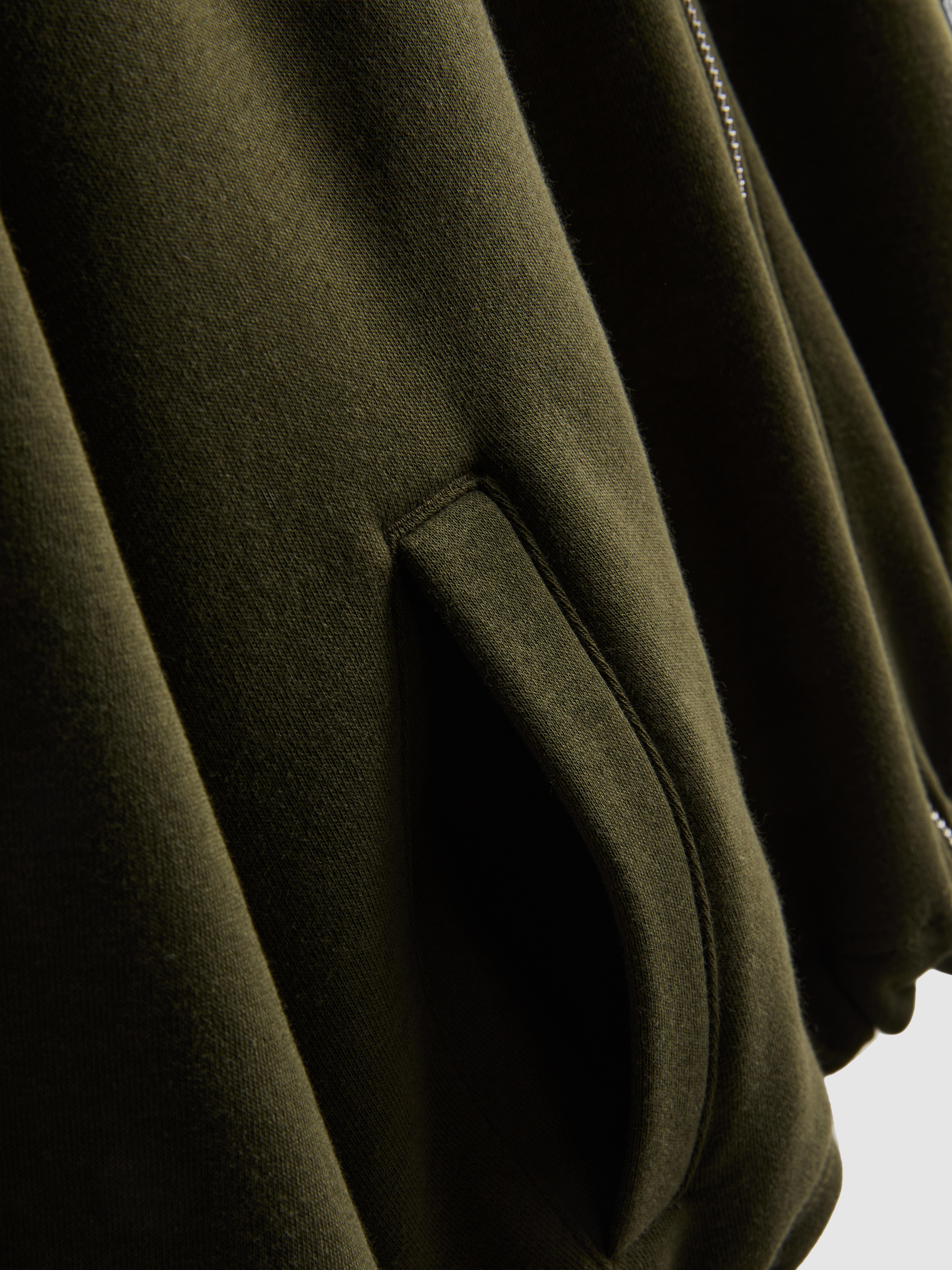 Cotton Rich Faux Fur Trim Zip Through Hoodie