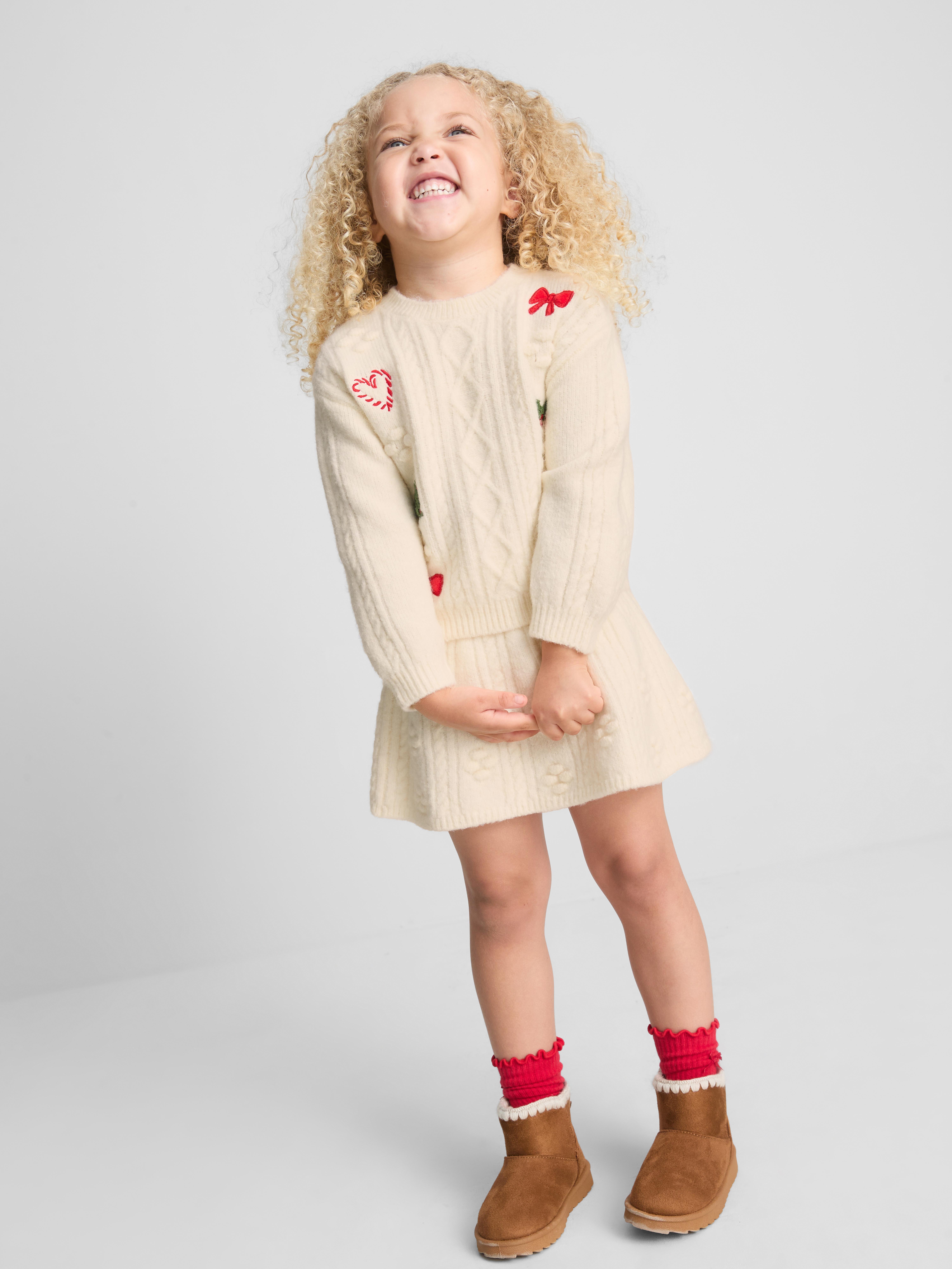 1-9yrs | Christmas Sweater and Knit Skirt Set