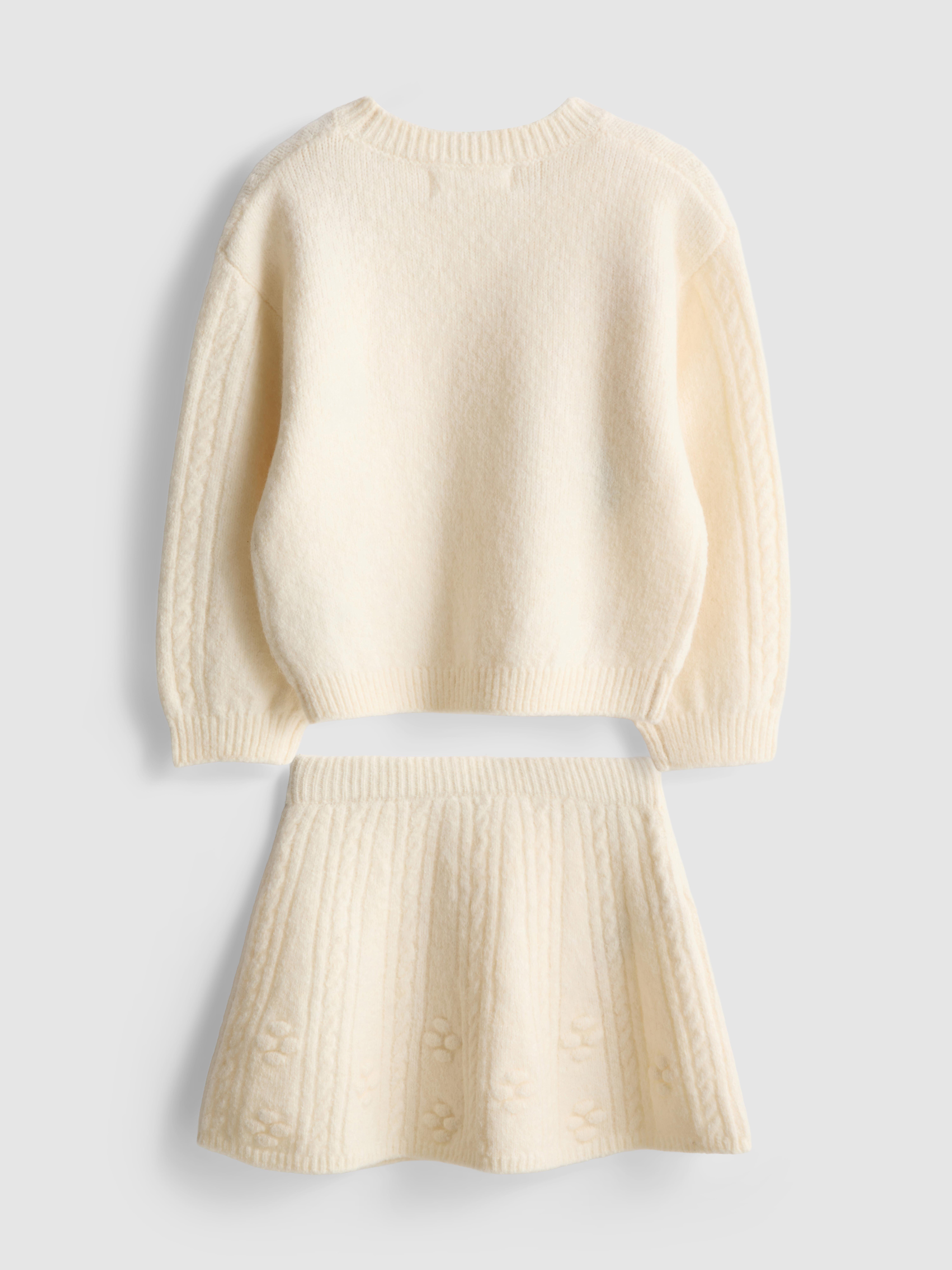 1-9yrs | Christmas Jumper and Knit Skirt Set