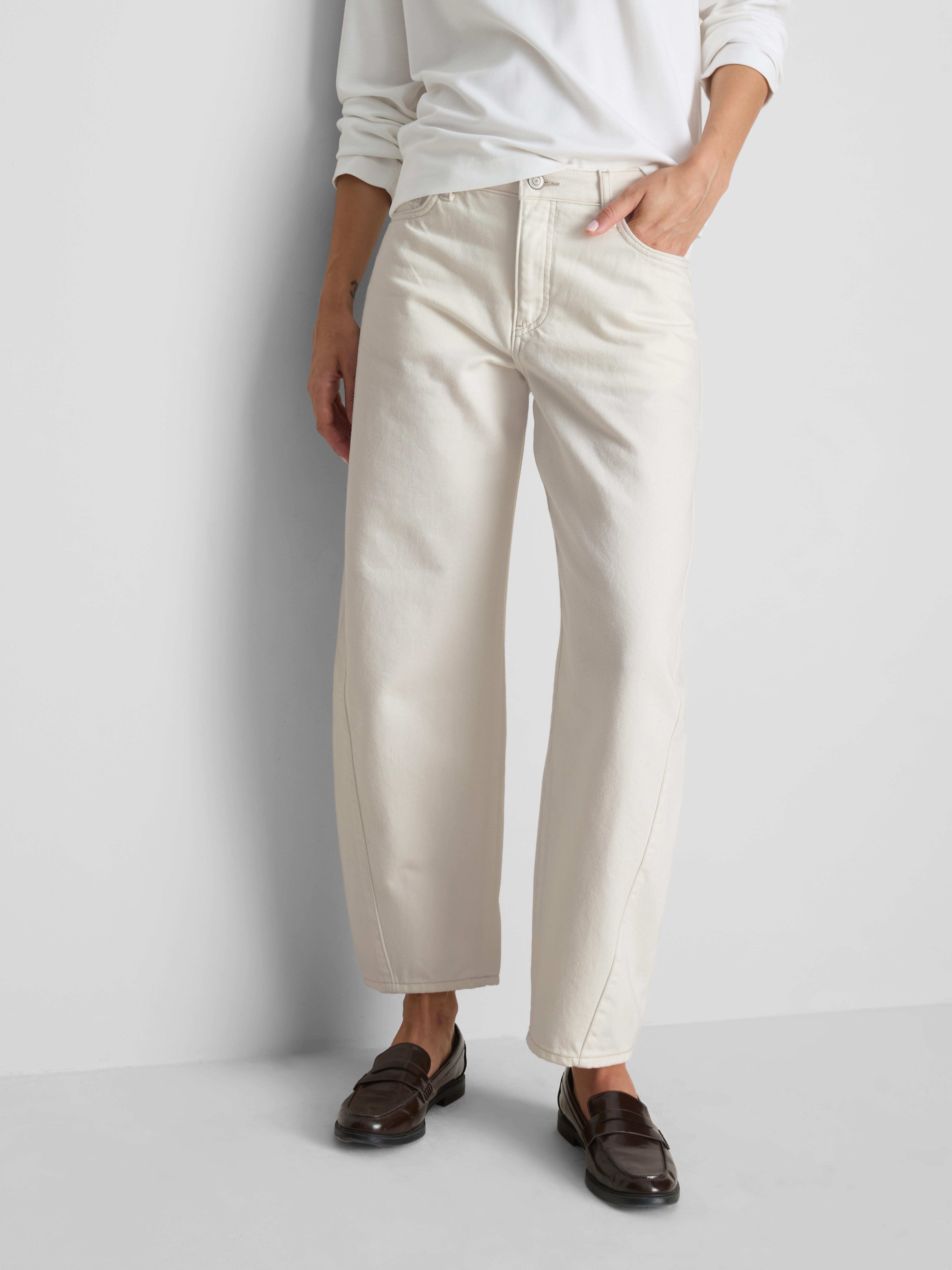 Cotton Rich Barrel Leg Jeans
