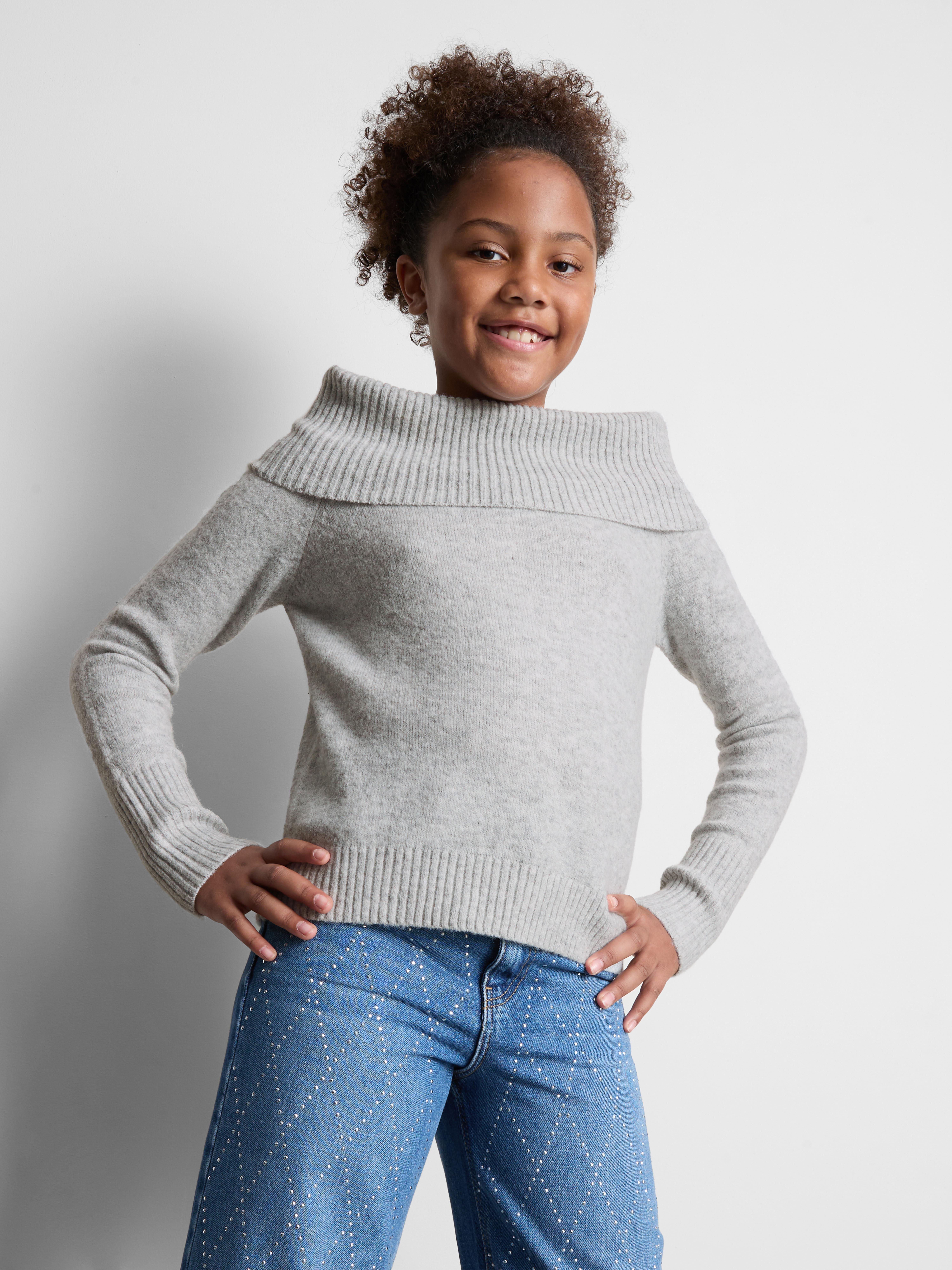 Girls Black 7-15yrs | Off-the-Shoulder Jumper | Primark