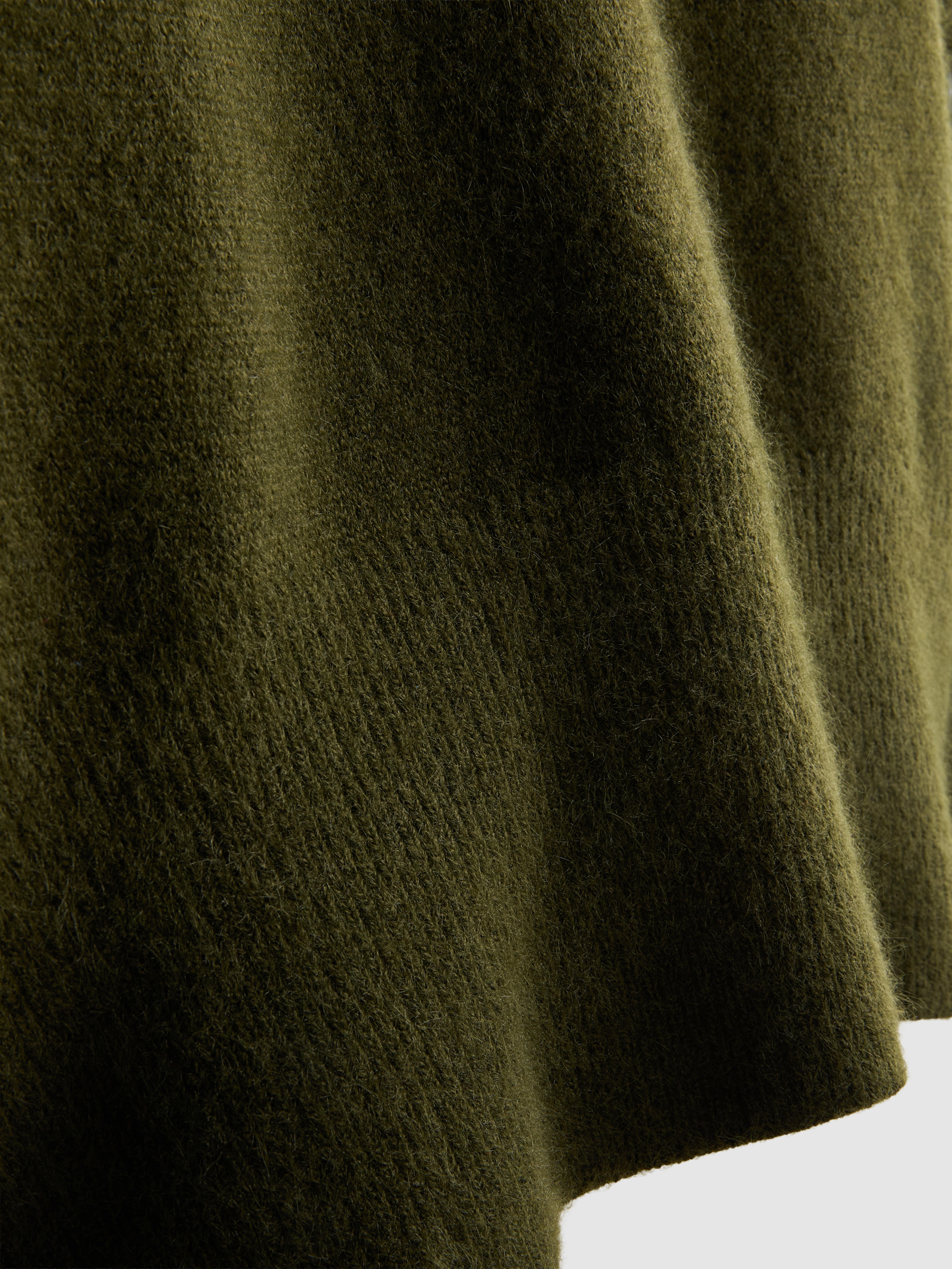 Oversized Brushed Knit Crew Neck Sweater