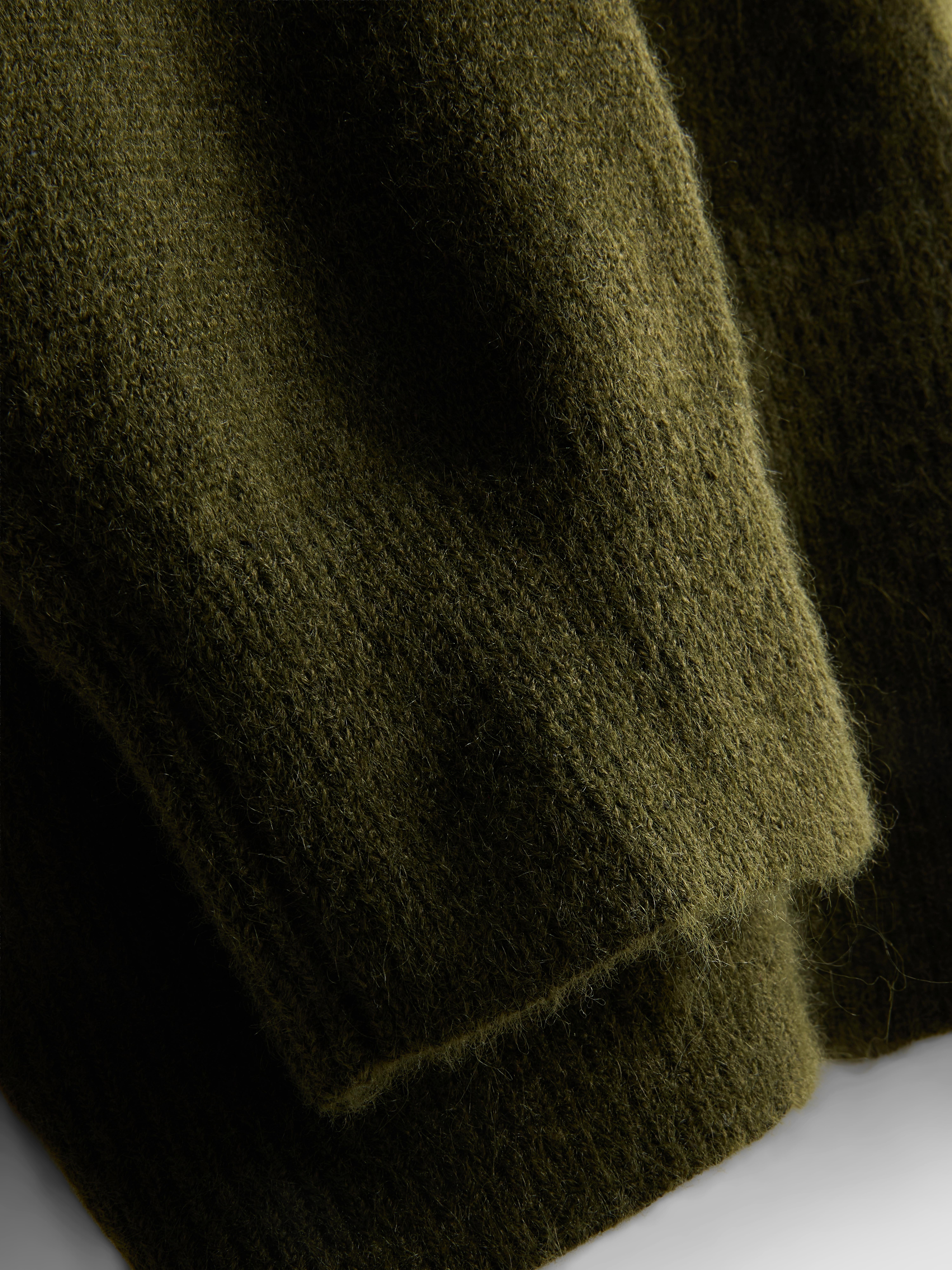 Oversized Brushed Knit Crew Neck Sweater