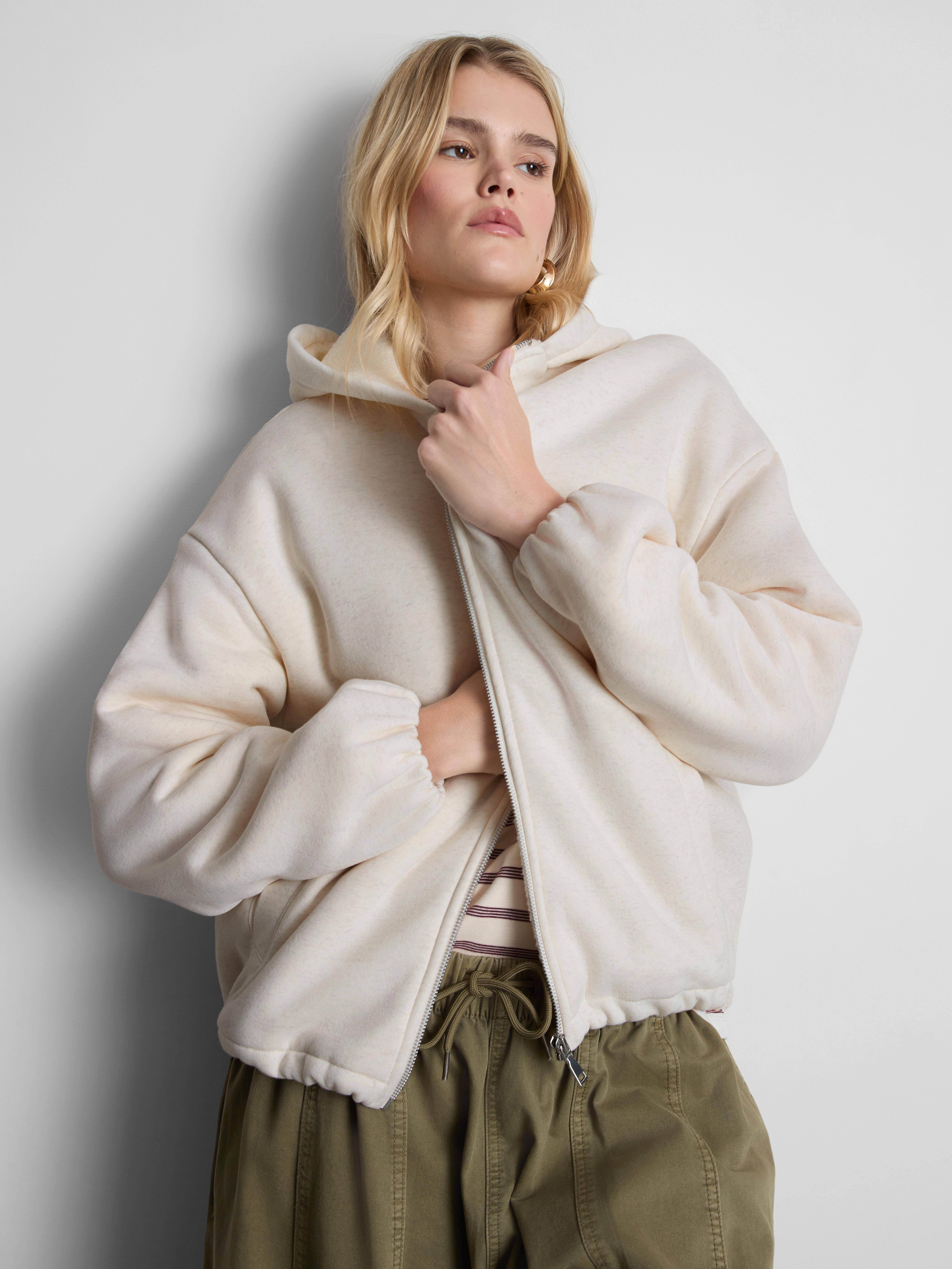 Borg-Lined Zip-Up Hoodie