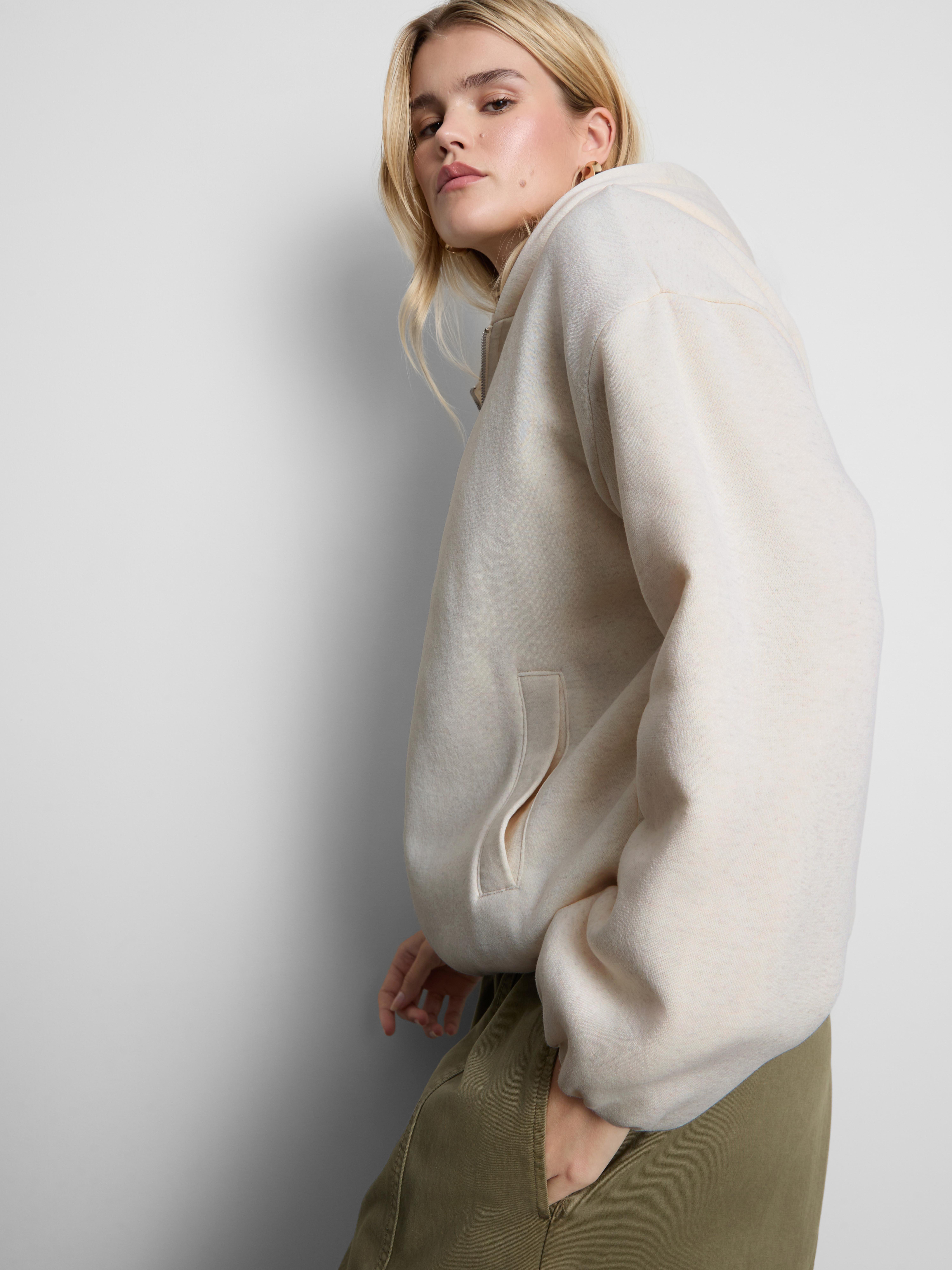 Borg-Lined Zip-Up Hoodie