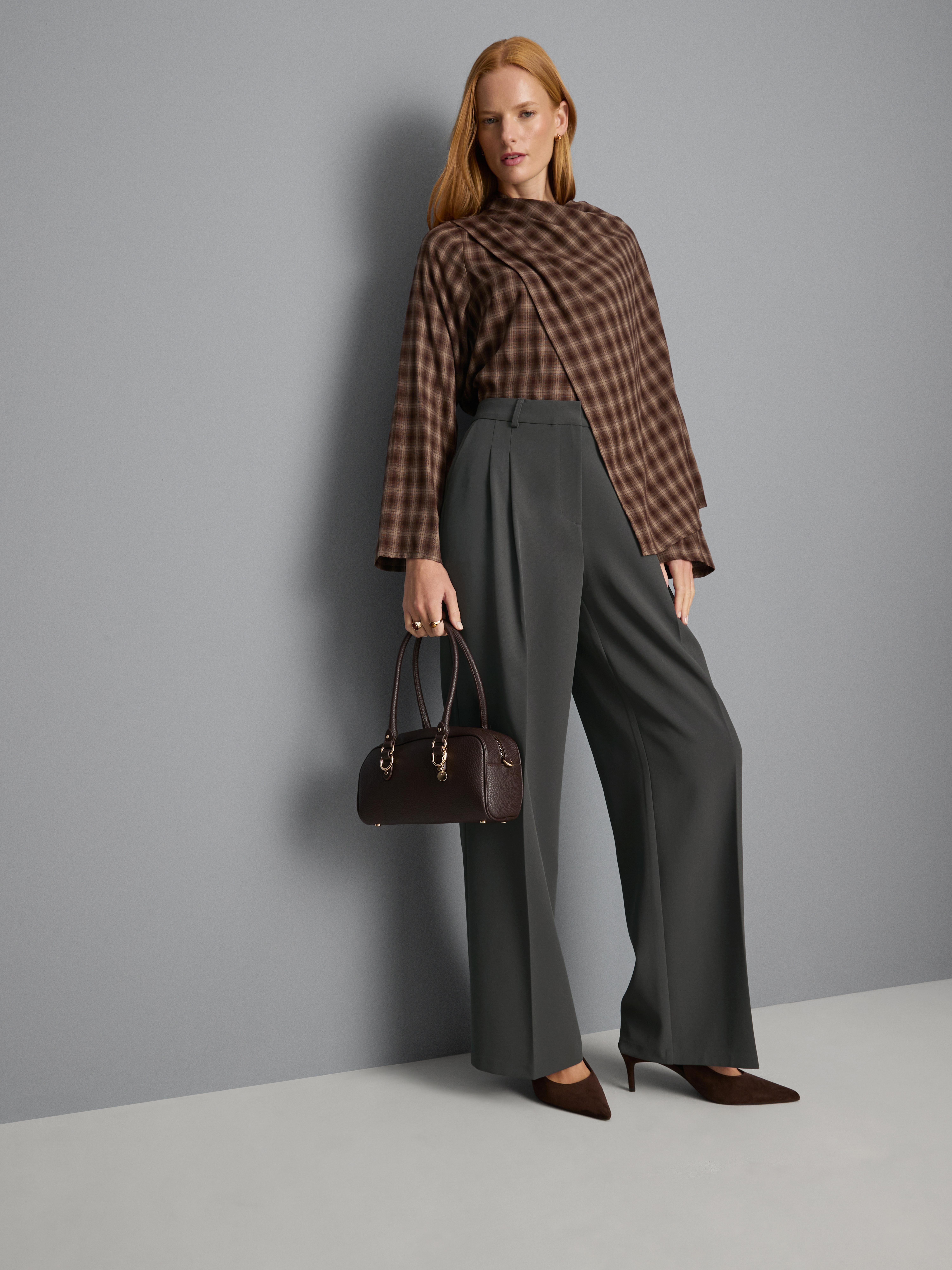 Pleated Wide Leg Pants