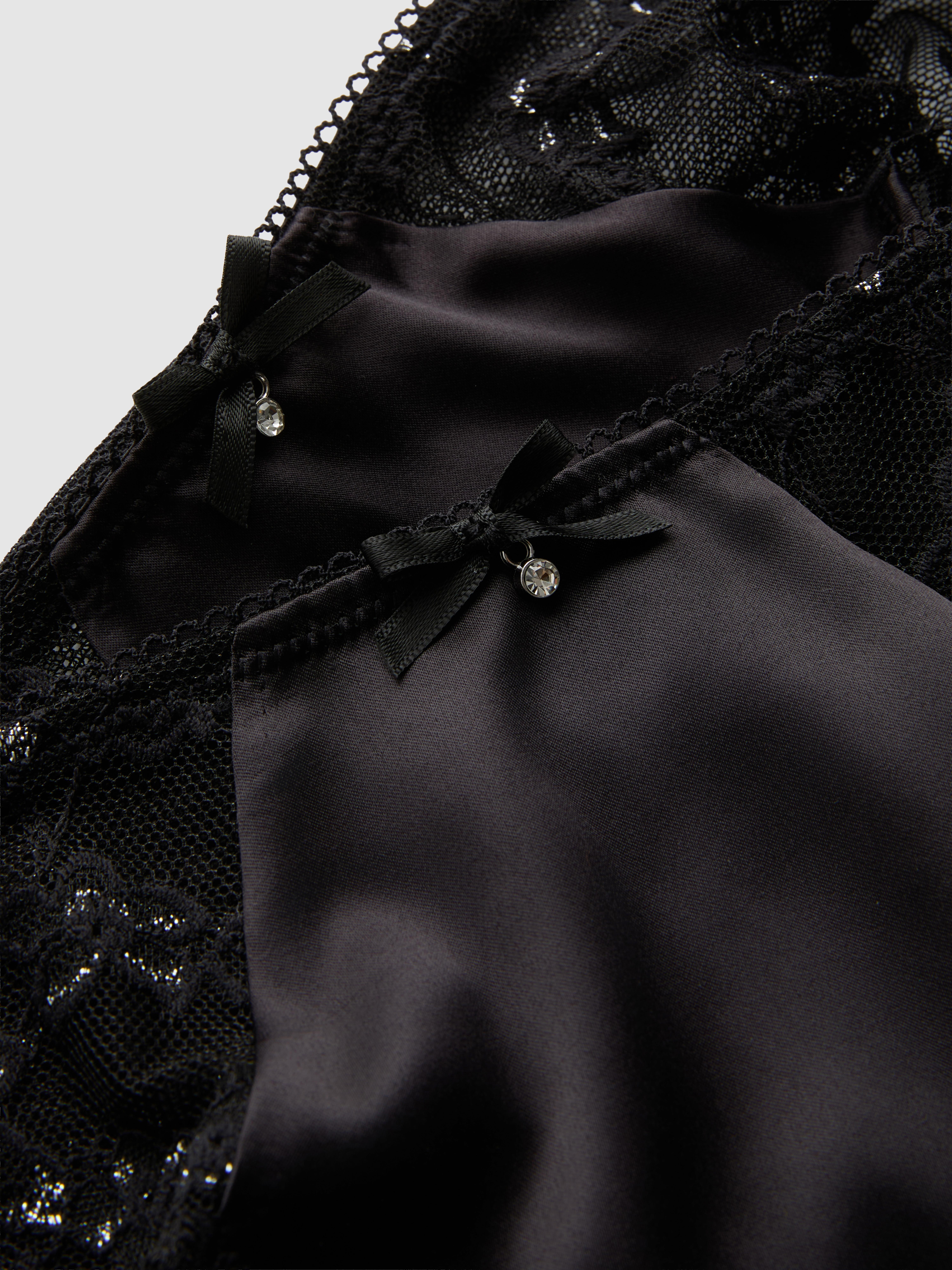 2pk Lace Insert Brazilian Briefs