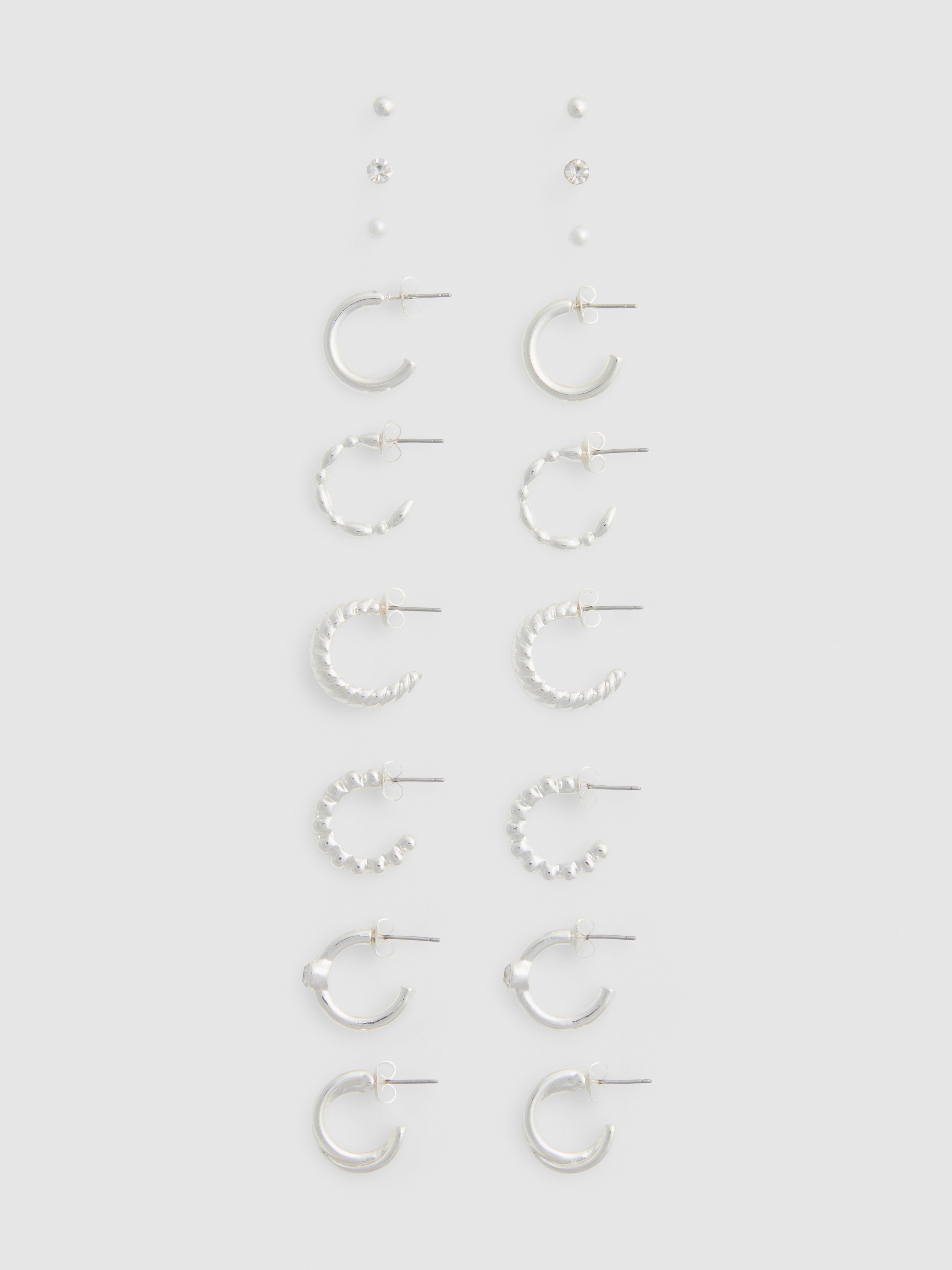 9pk Stud And Hoop Earrings