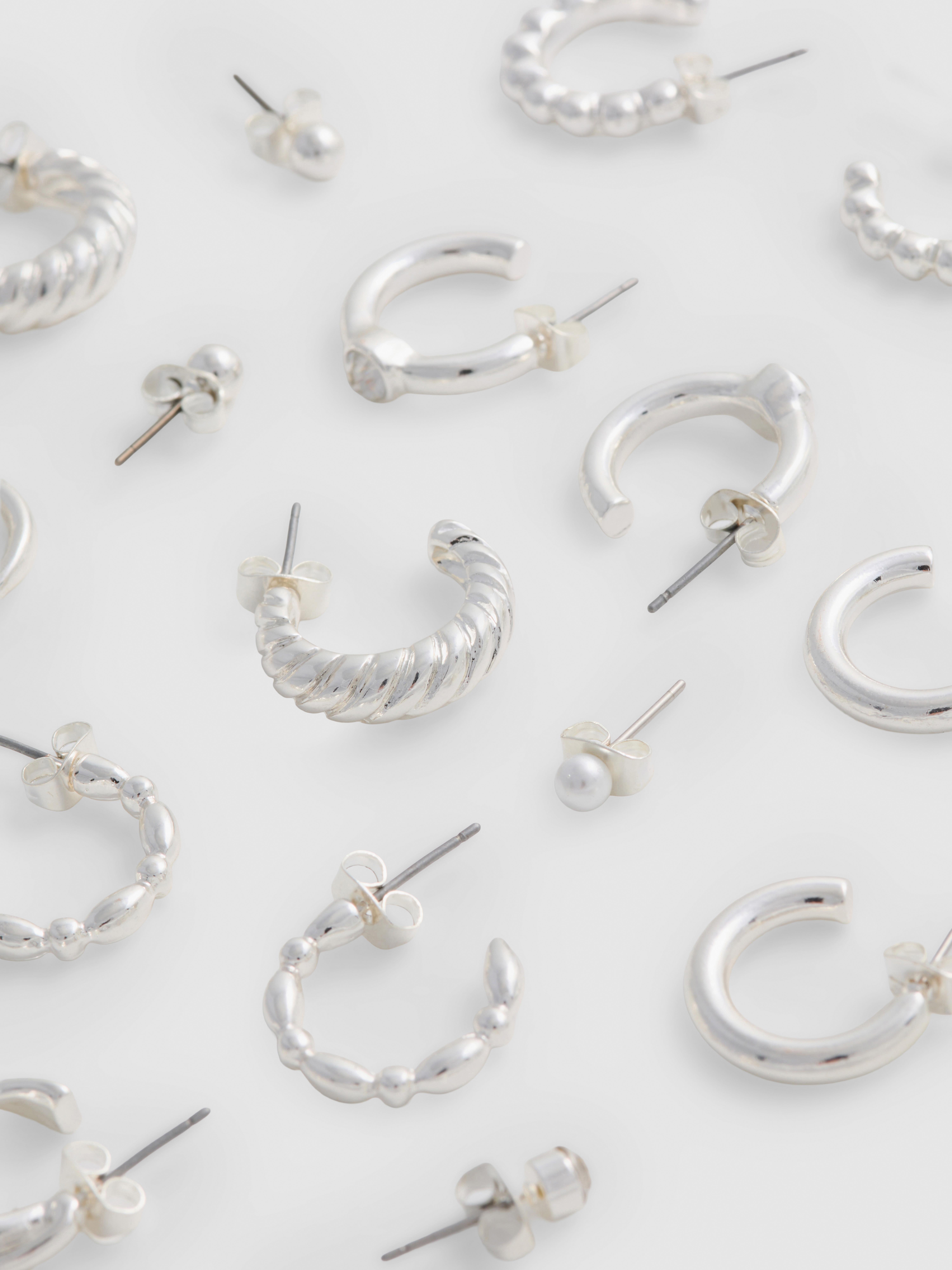 9pk Stud And Hoop Earrings