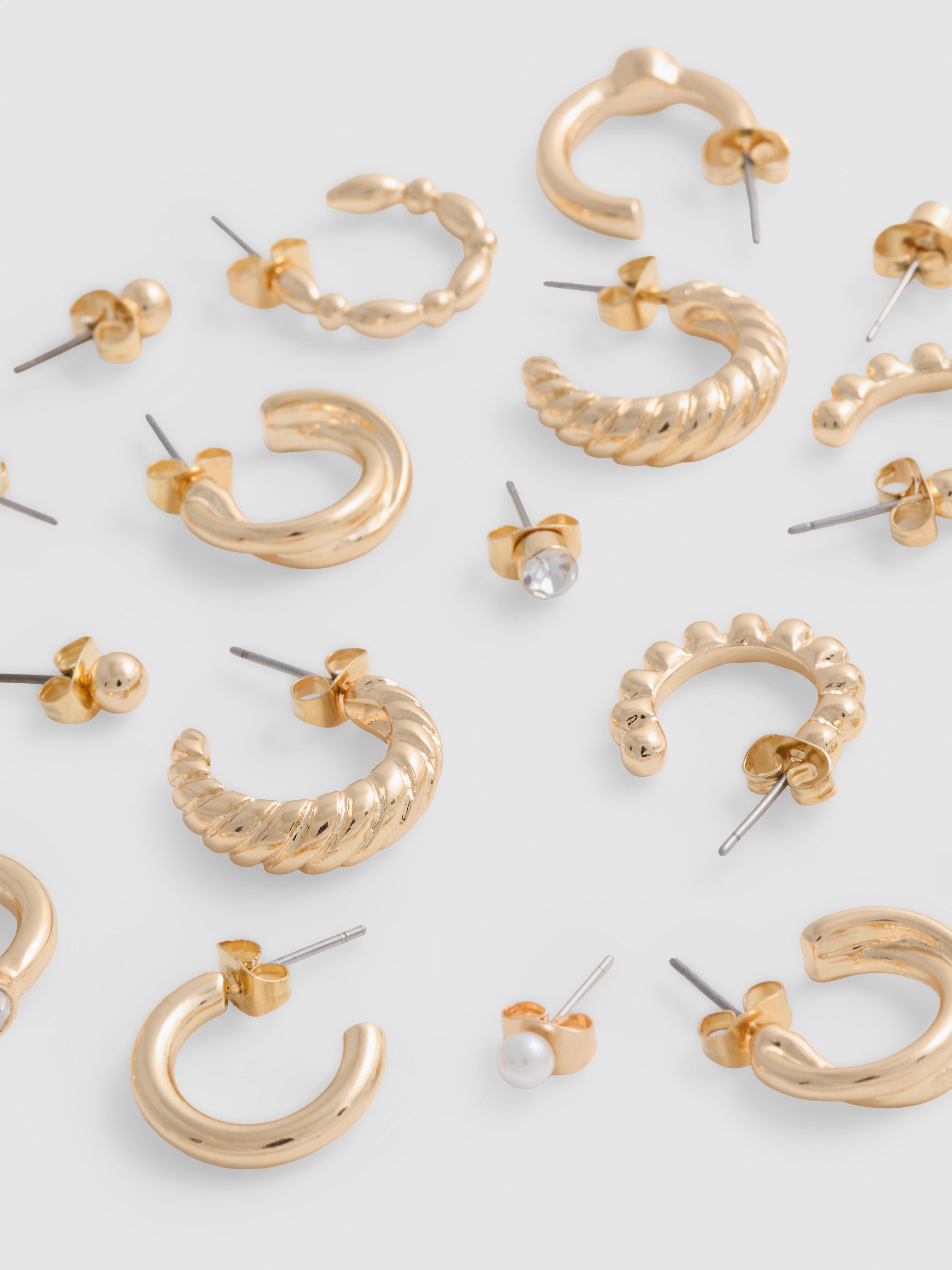 9pk Stud And Hoop Earrings