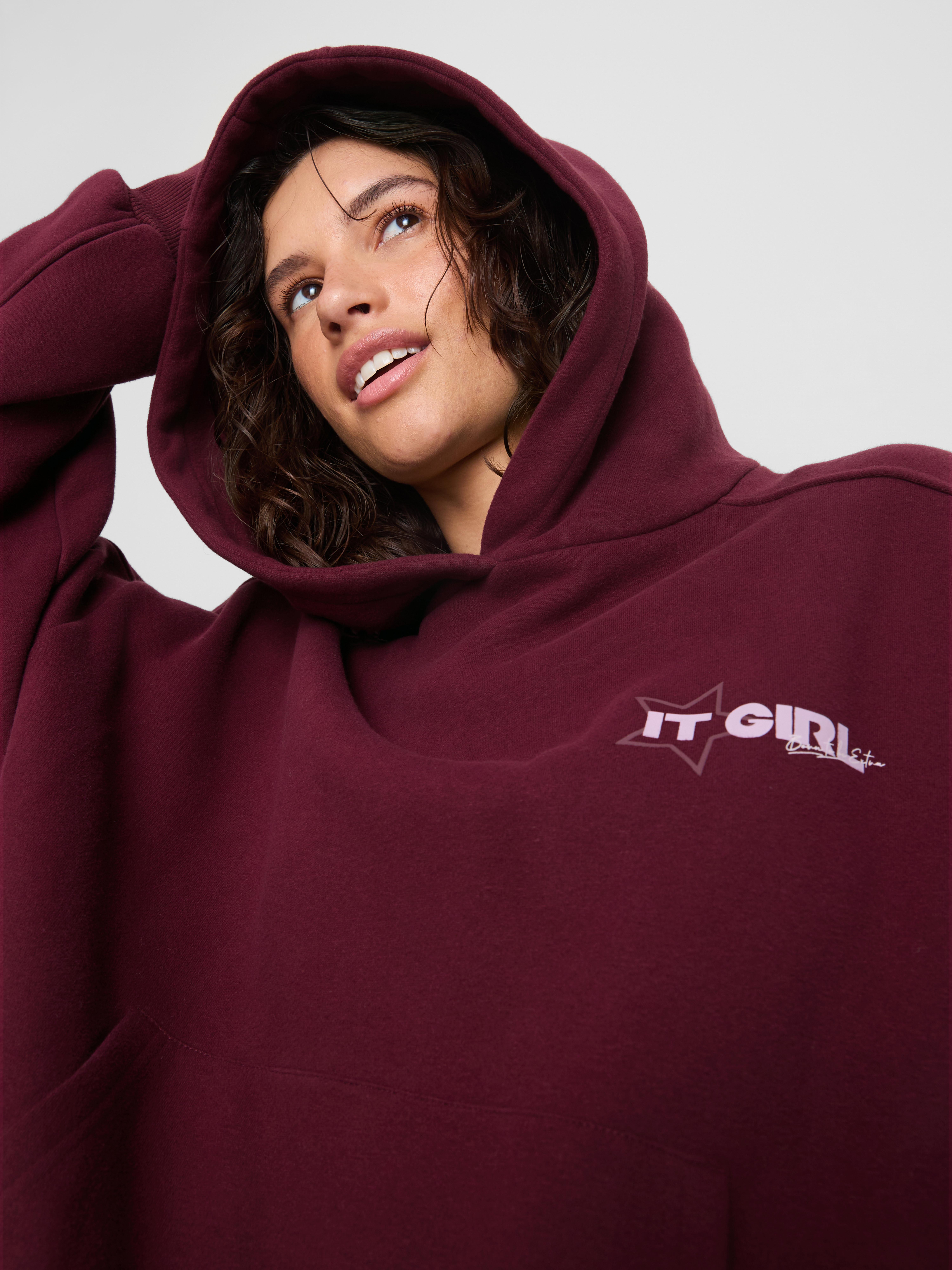 Cotton-Rich Slogan Hoodie