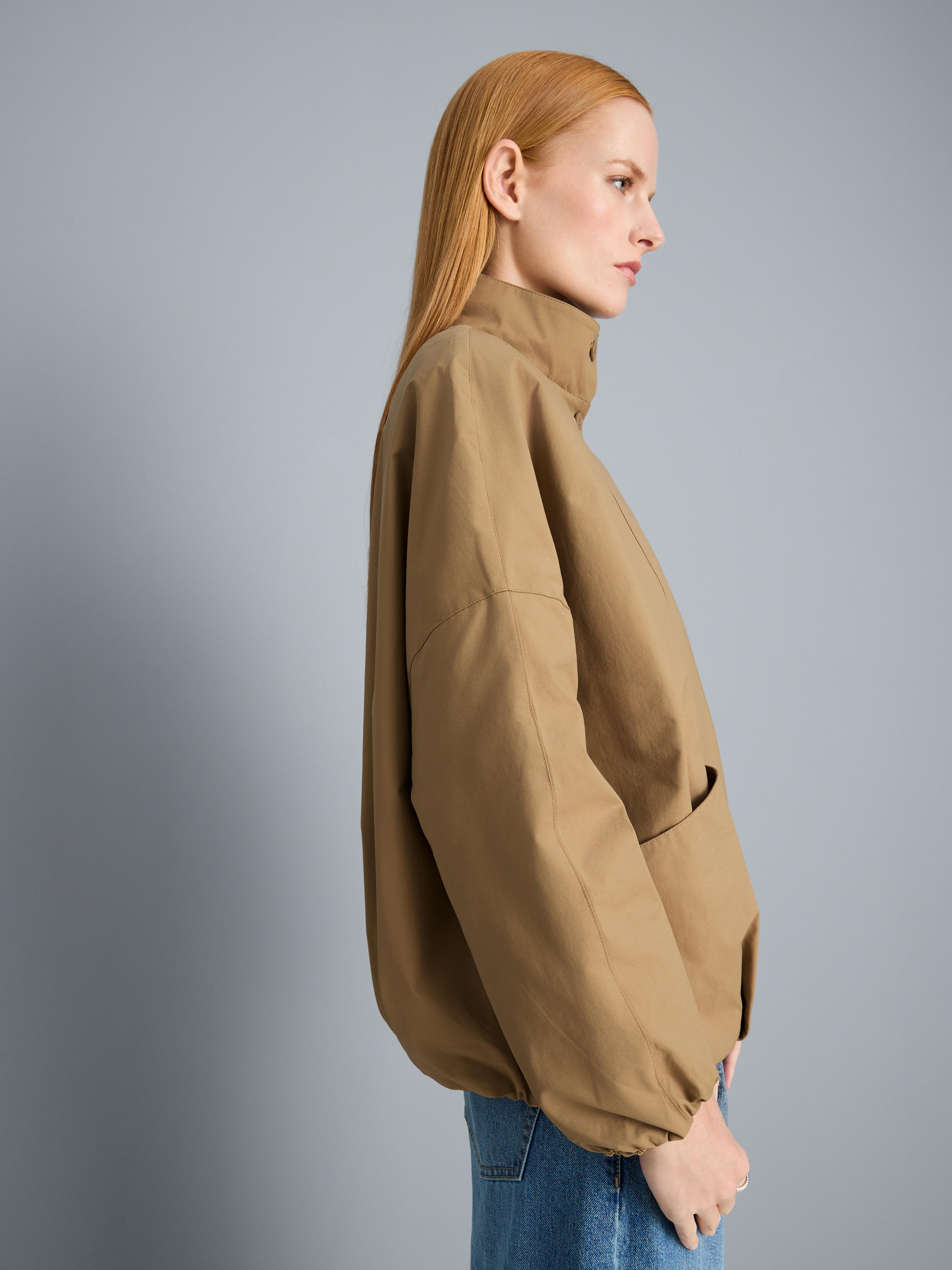 Relaxed Funnel Neck Jacket