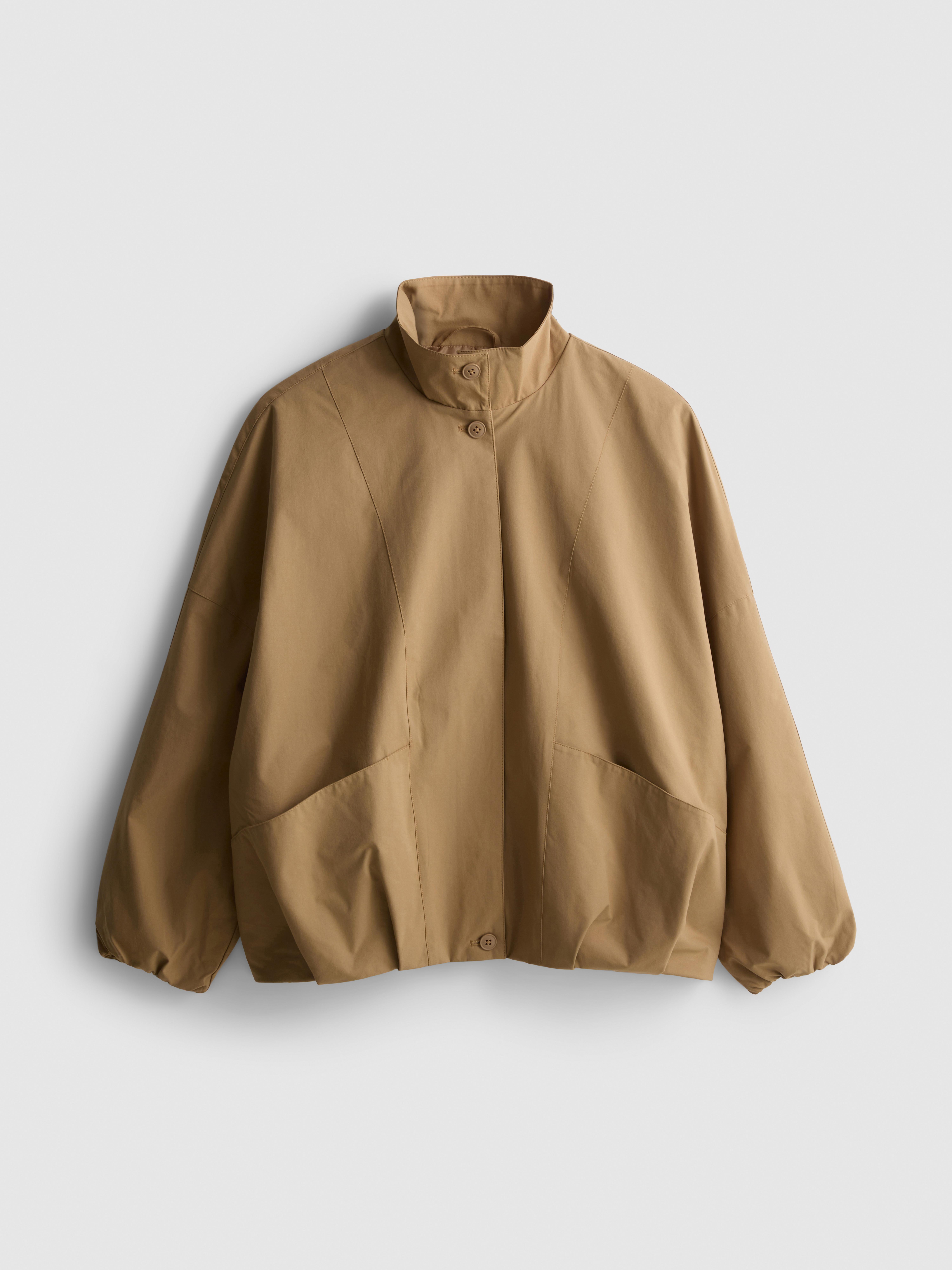 Relaxed Funnel Neck Jacket