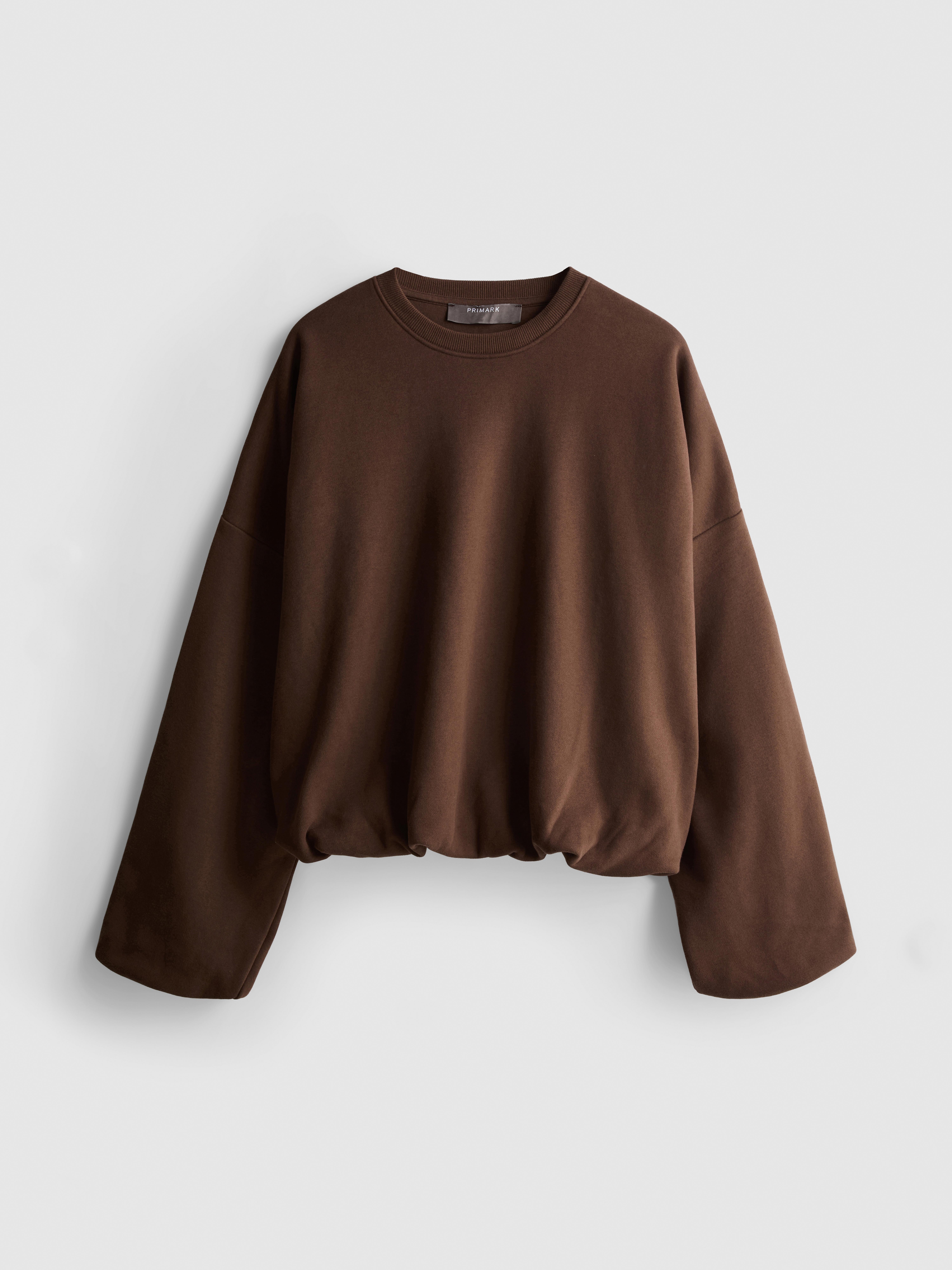 Cotton Rich Bubble Hem Sweatshirt