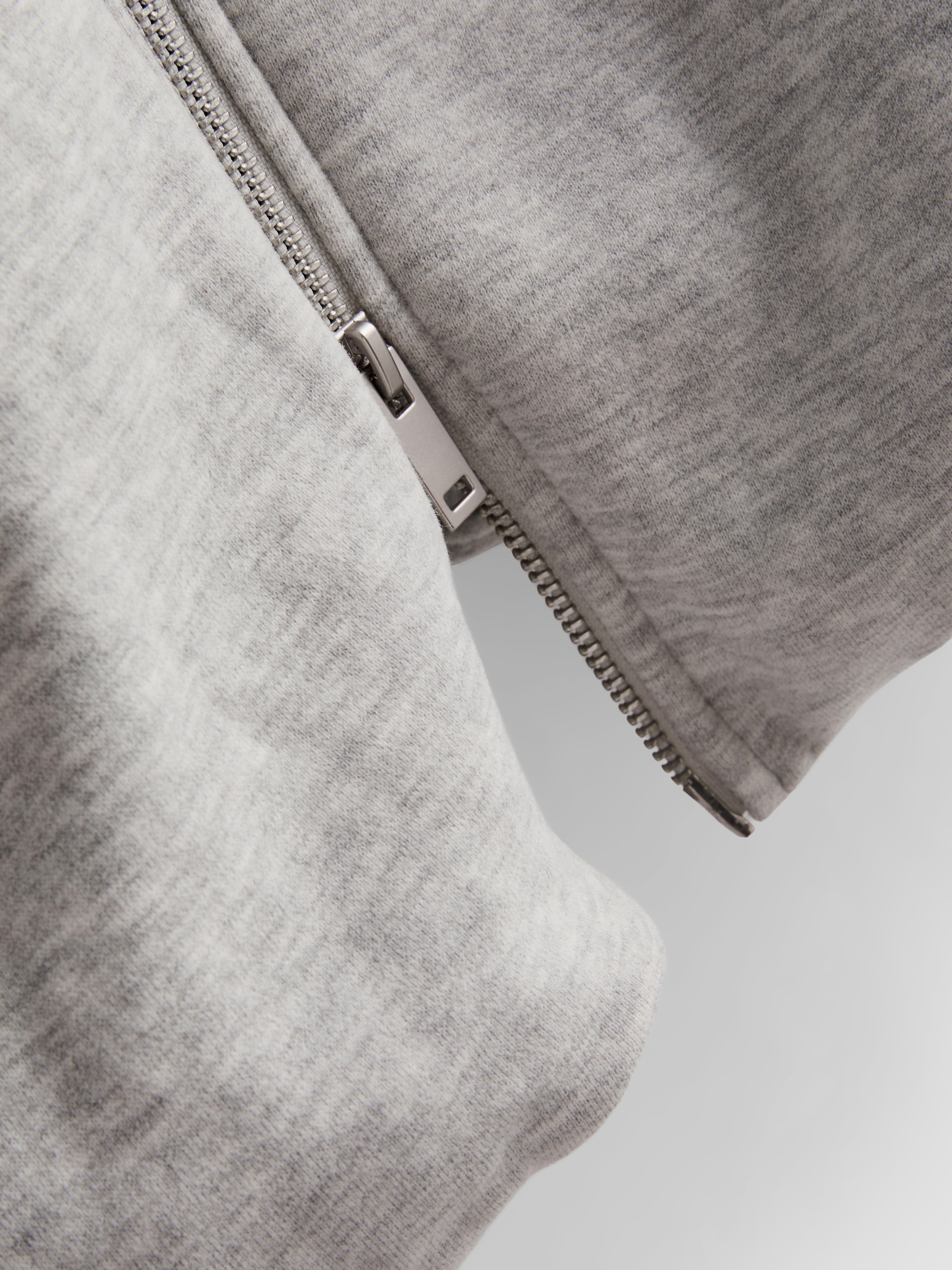 Cotton Rich Bubble Hem Zip Through Hoodie