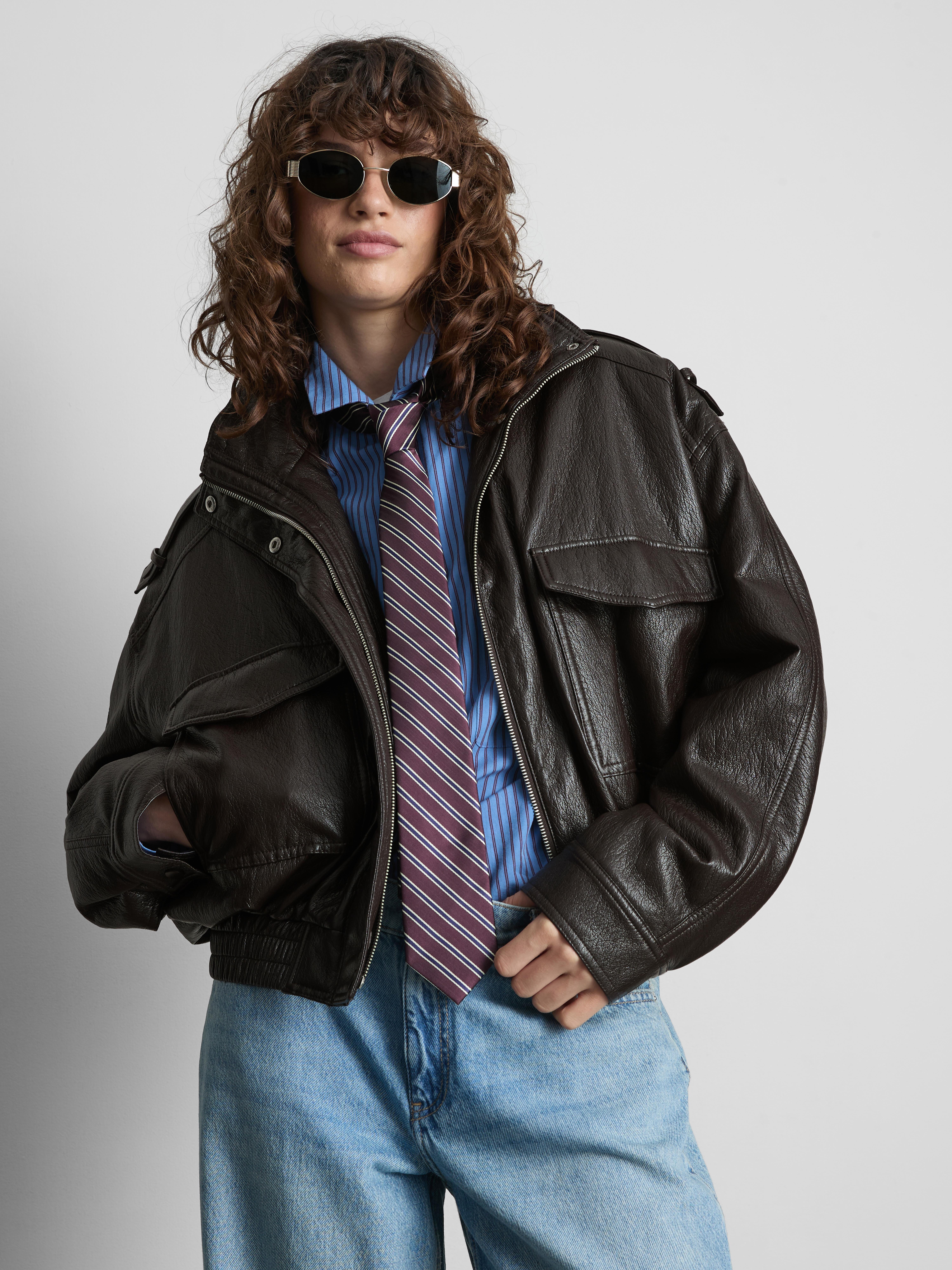 The Primark Scene | Faux Leather Funnel Neck Bomber Jacket