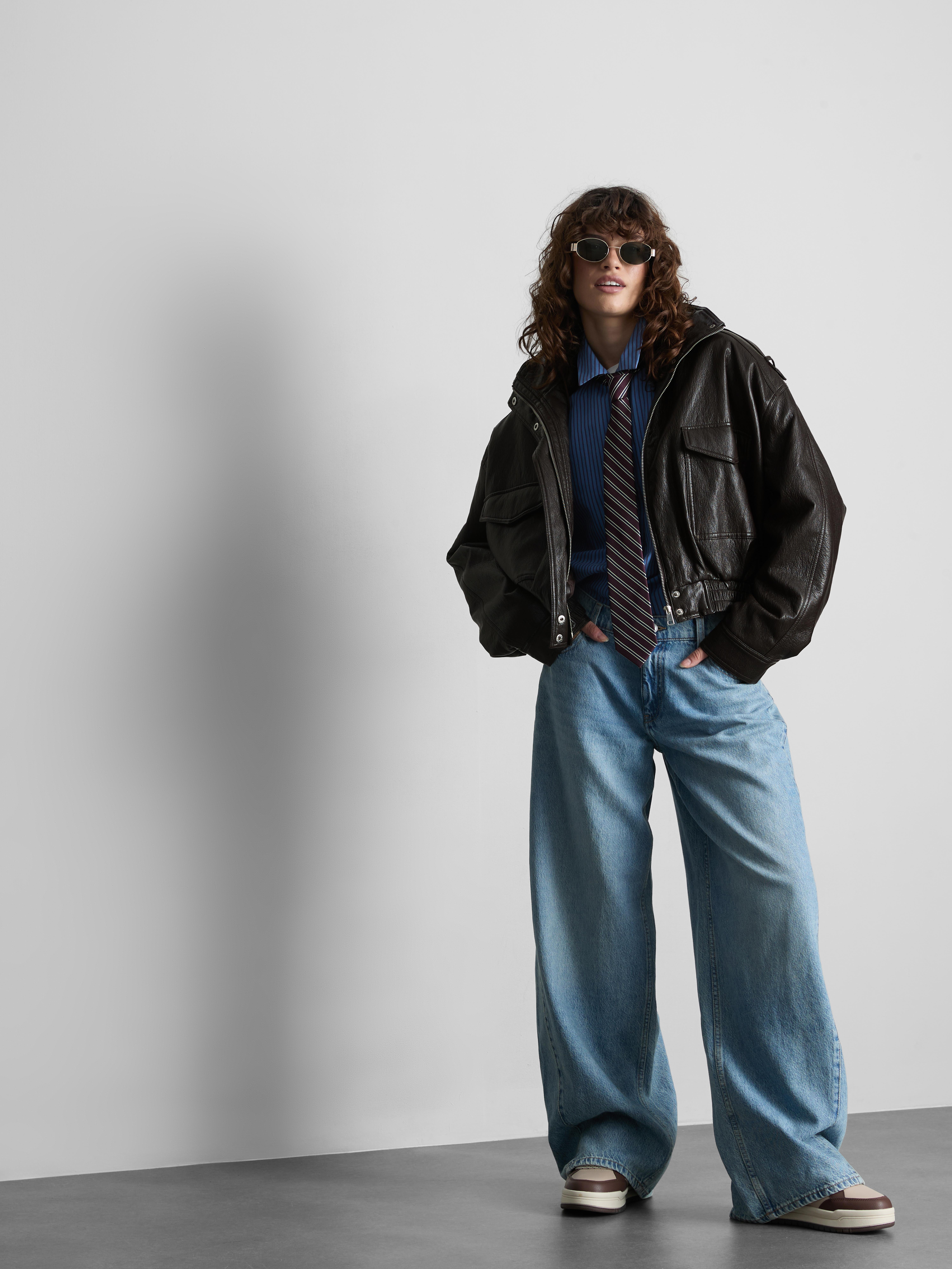 The Primark Scene | Faux Leather Funnel Neck Bomber Jacket