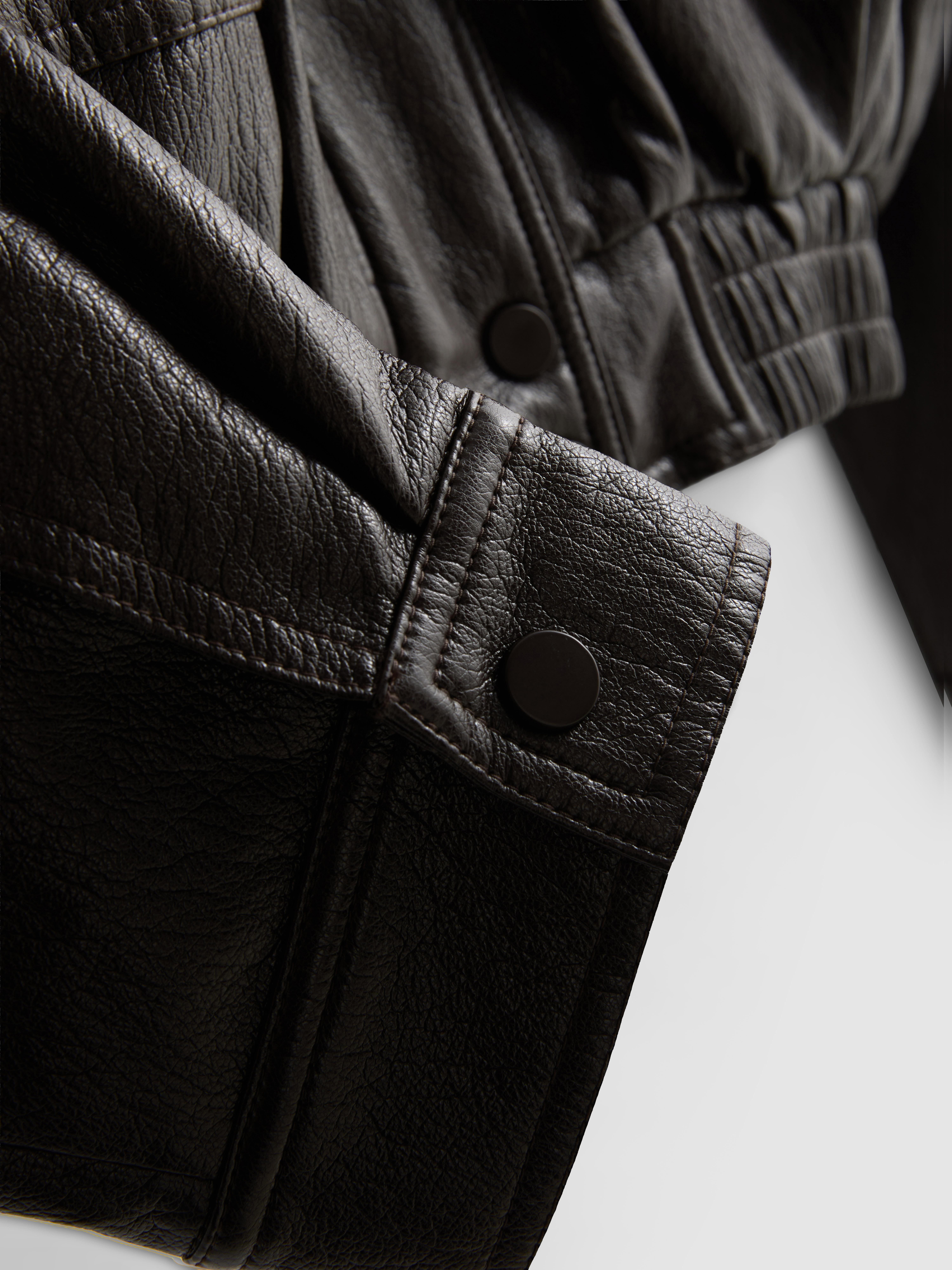 The Primark Scene | Faux Leather Funnel Neck Bomber Jacket