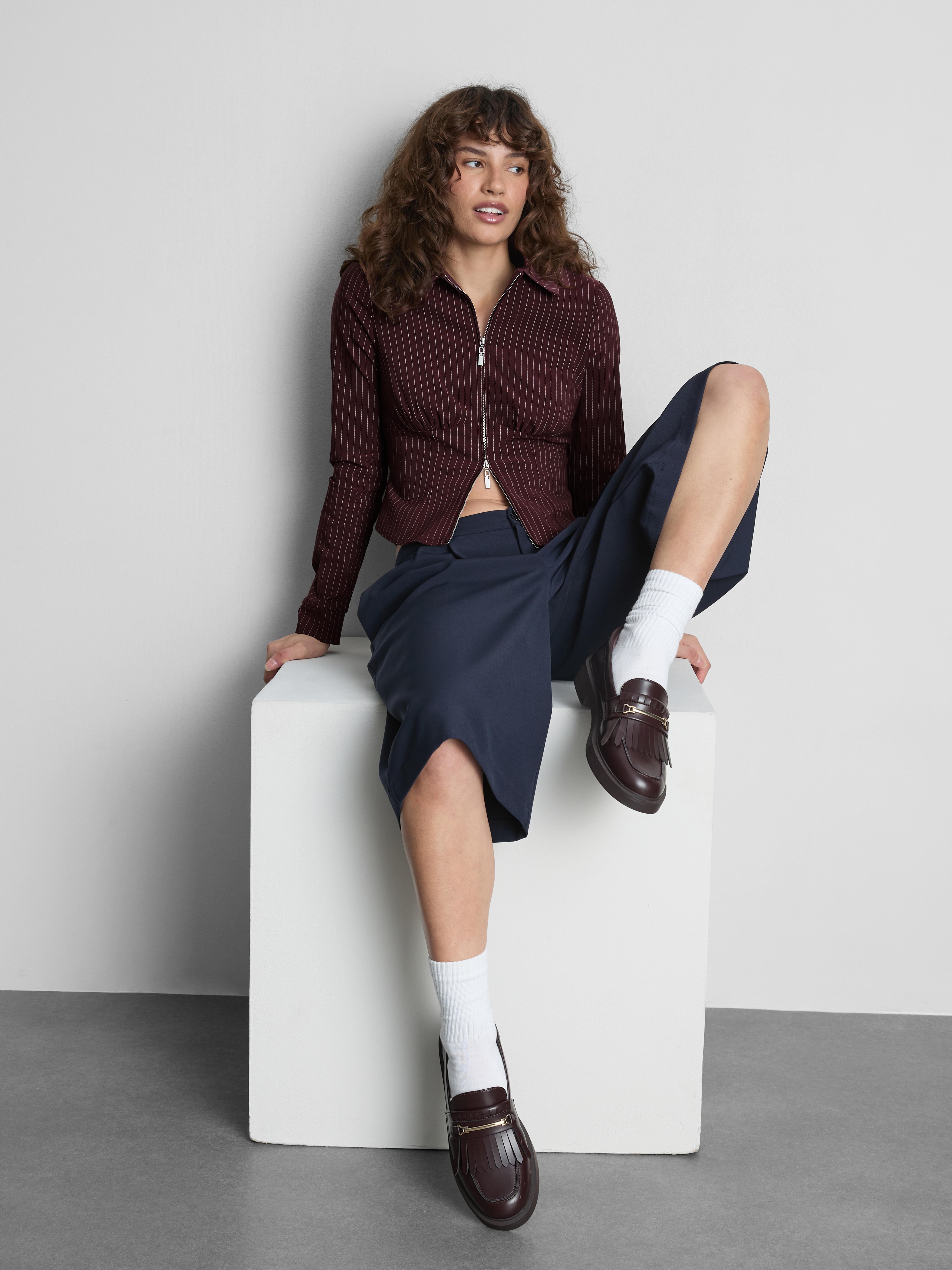 The Primark Scene | Fitted Zip-Up Stretch Shirt